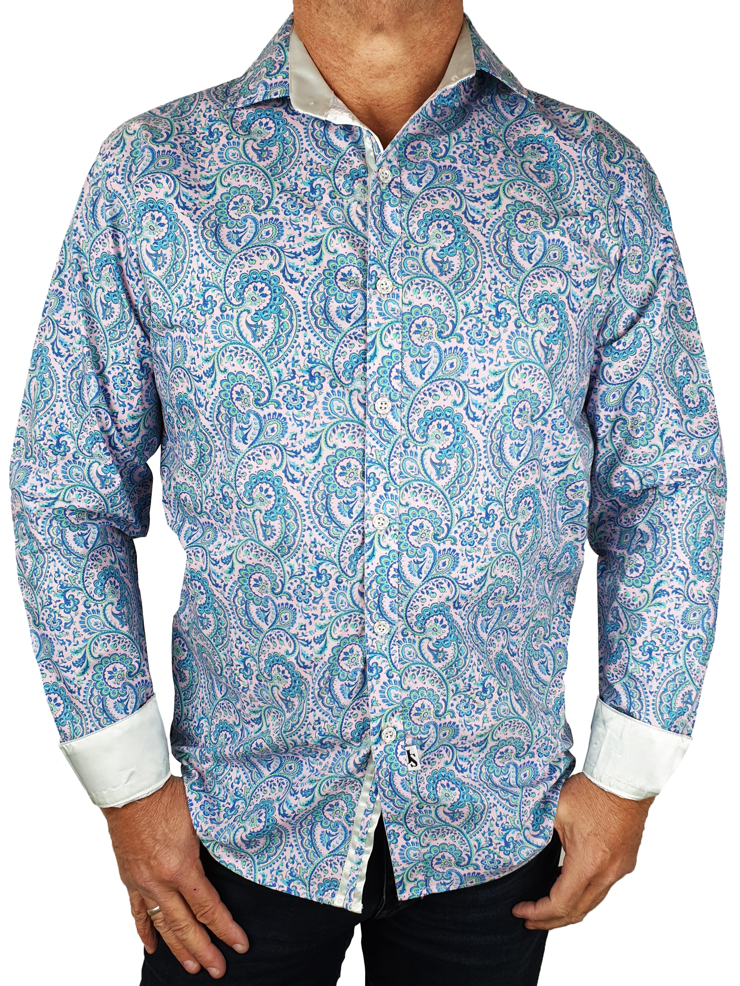 Love Paisley Cotton L/S - Blue/Pink