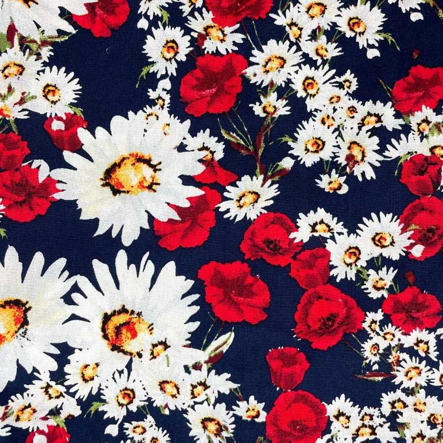 Menage Floral Jacket - Red/Navy