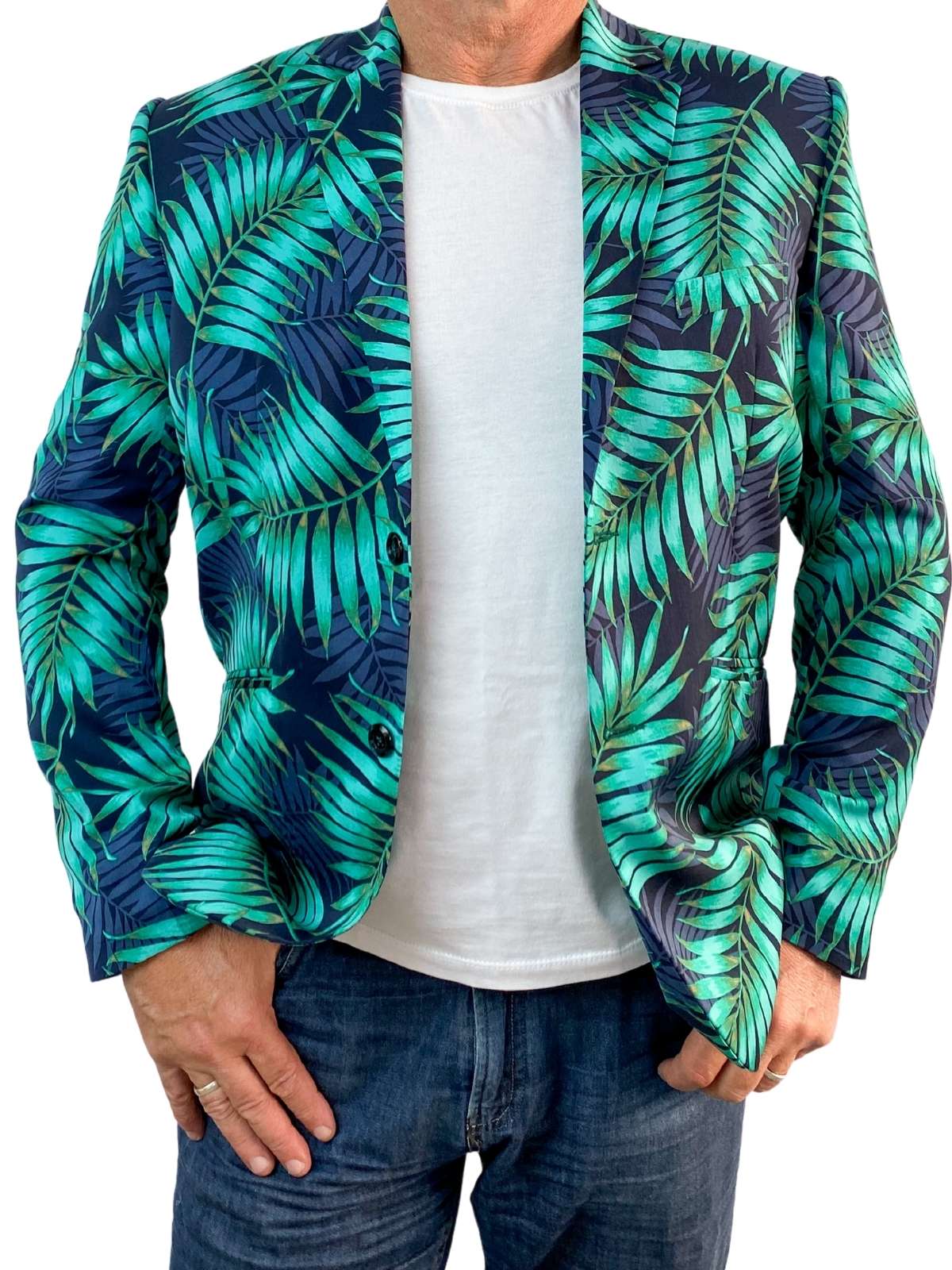 Midori Floral Jacket - Navy/Green