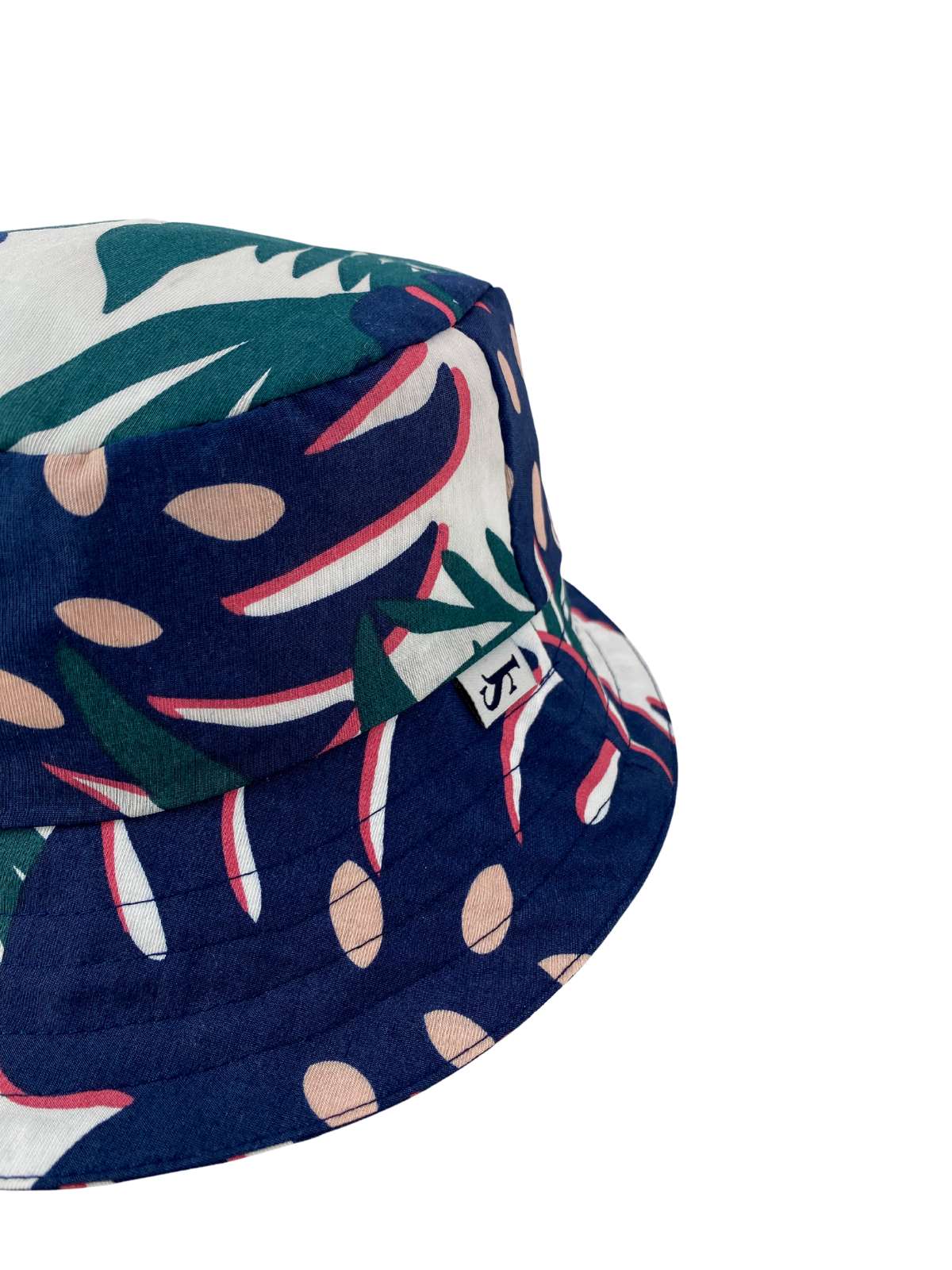 Monstera Bucket Hat - Navy/White