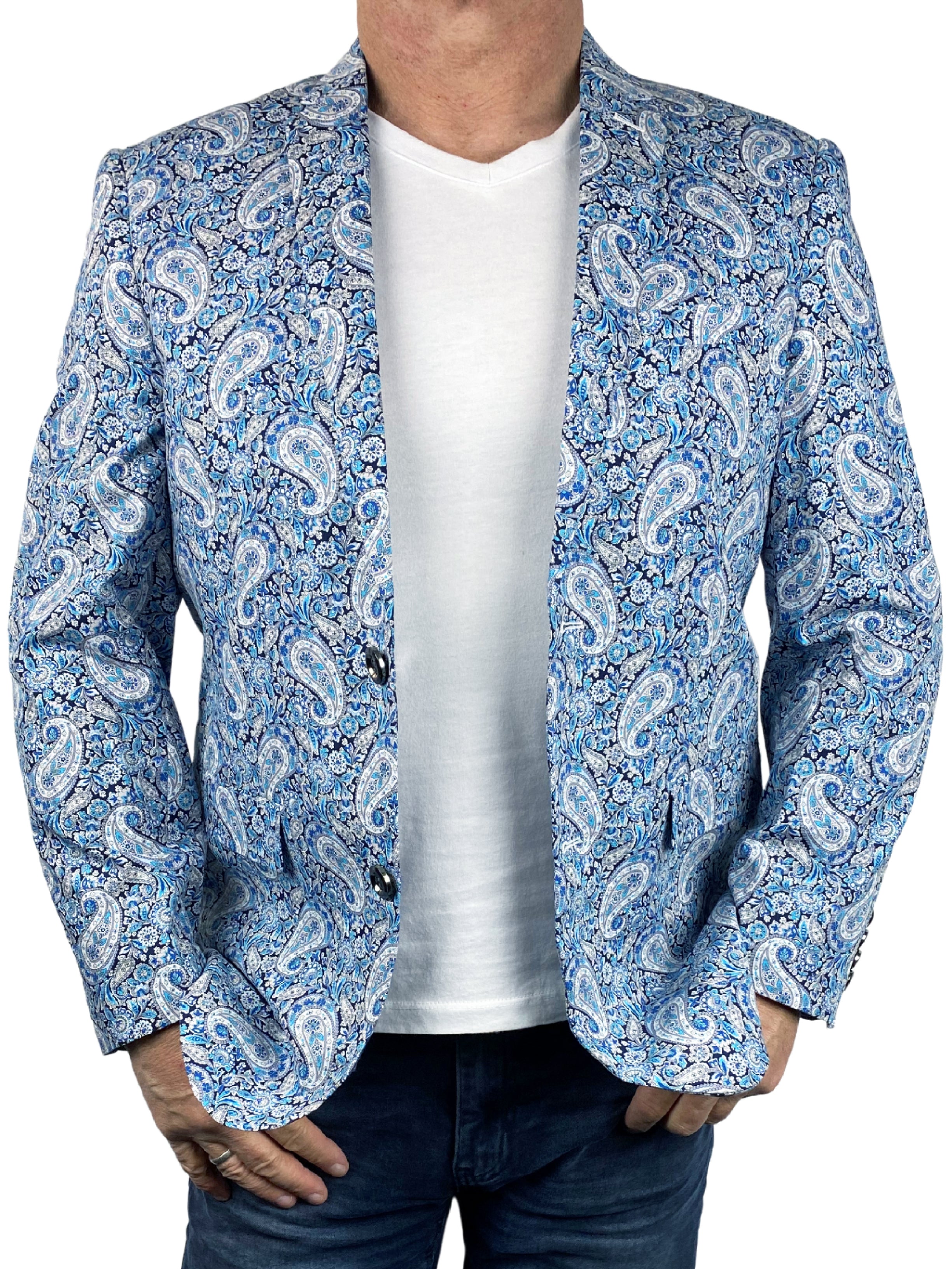 Myth Paisley Jacket - Blue/Grey