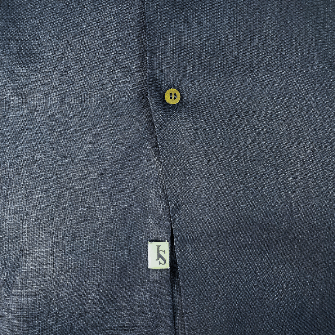 Byron Bay Navy Linen L/S Big Mens Shirt