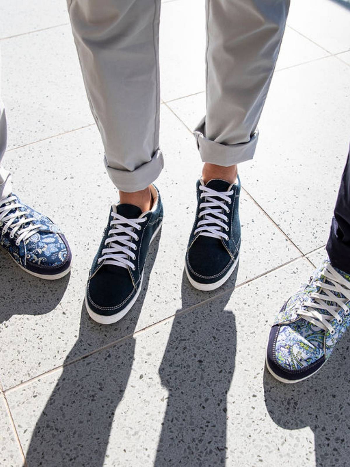 Navy Linen Shoe