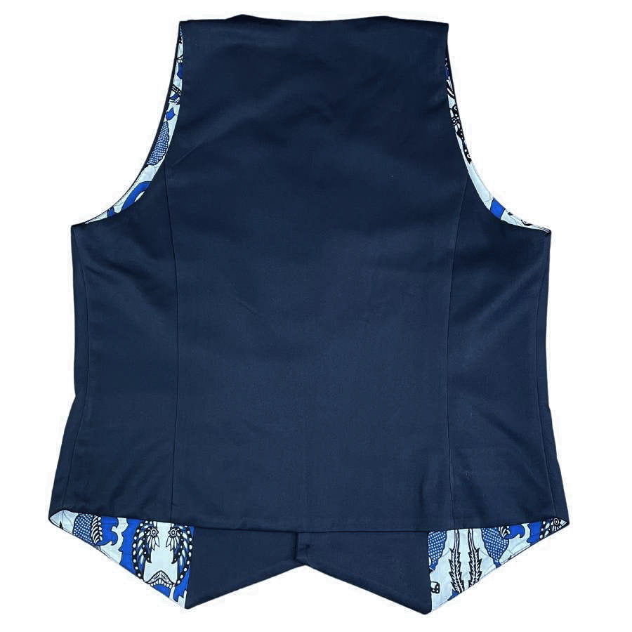 Navy Cotton Waistcoat