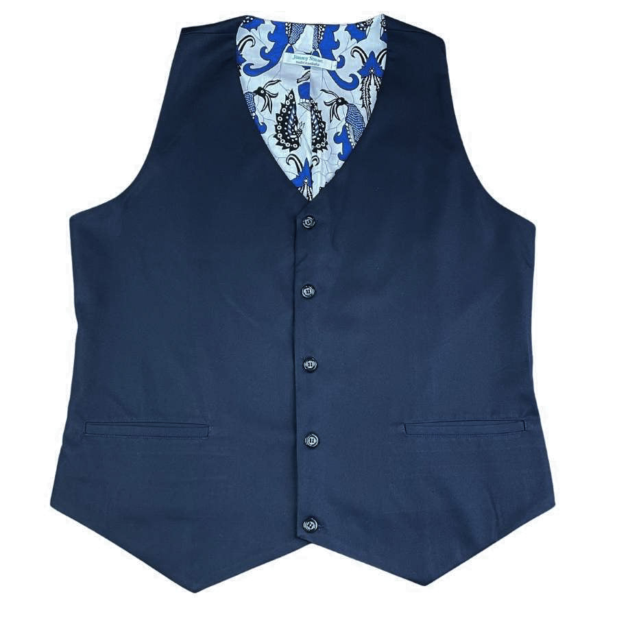 Navy Cotton Waistcoat