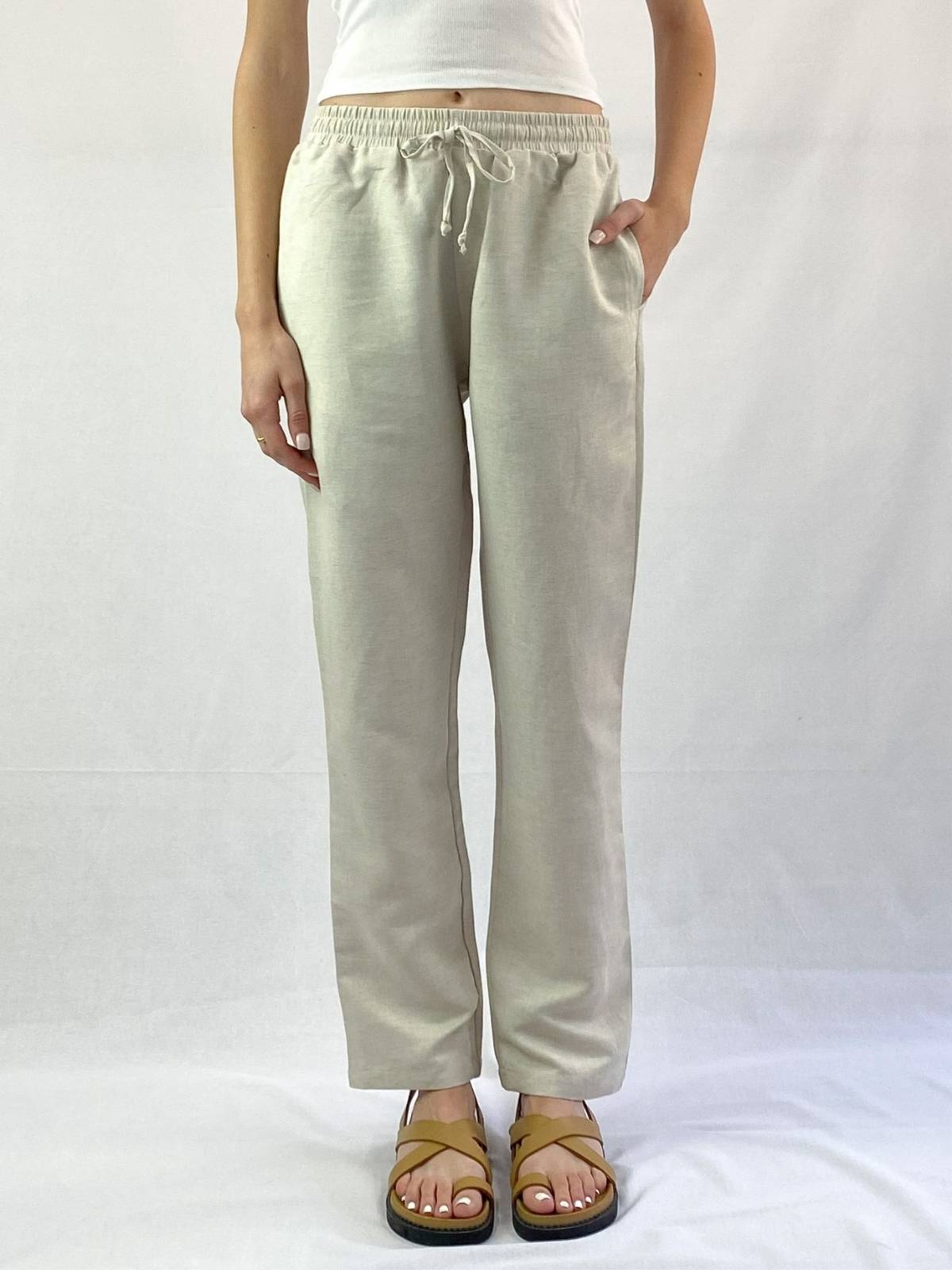 Oatmeal Linen Pant - Relaxed Fit