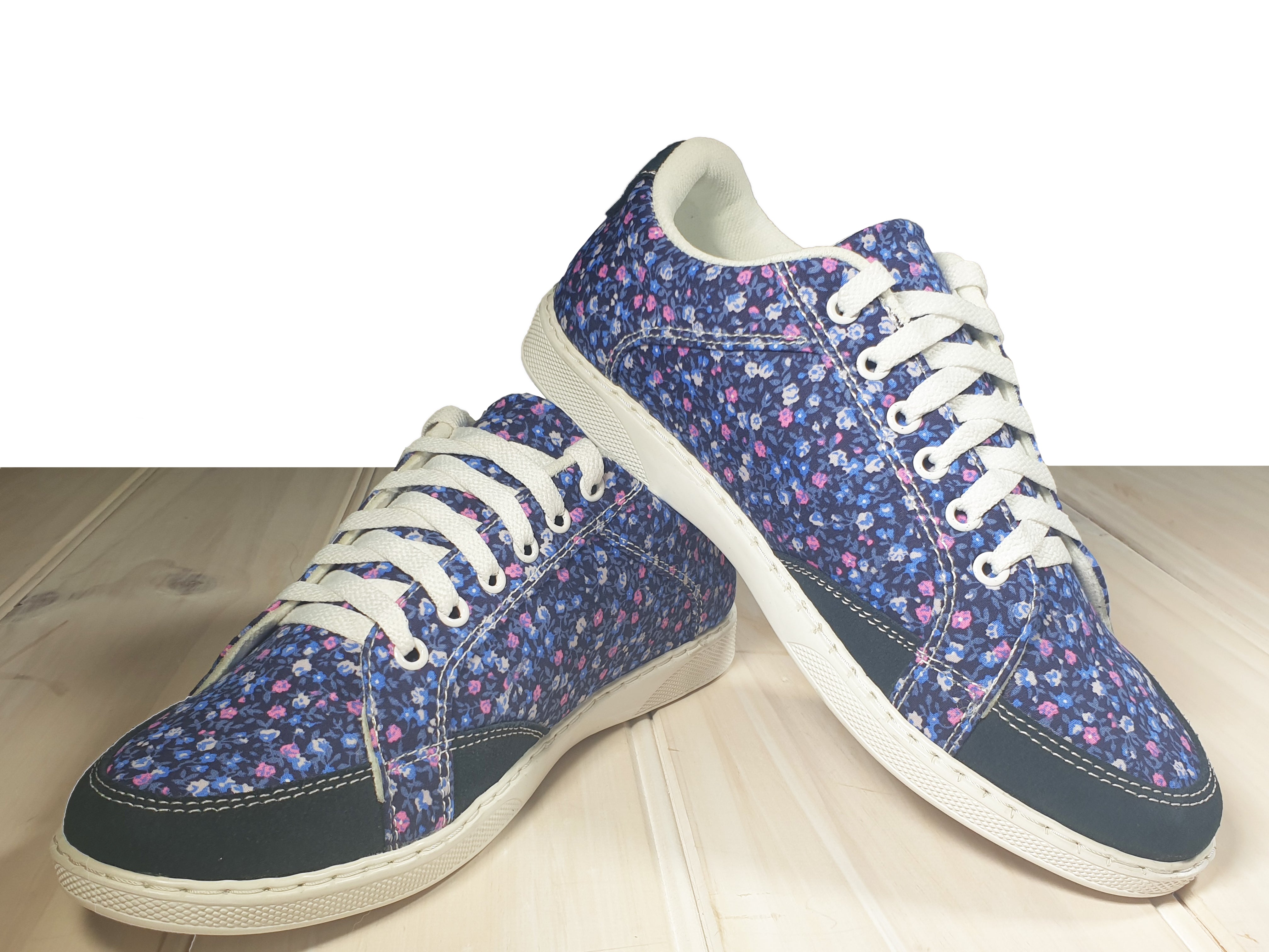 Panache Floral Shoe - Navy/Purple