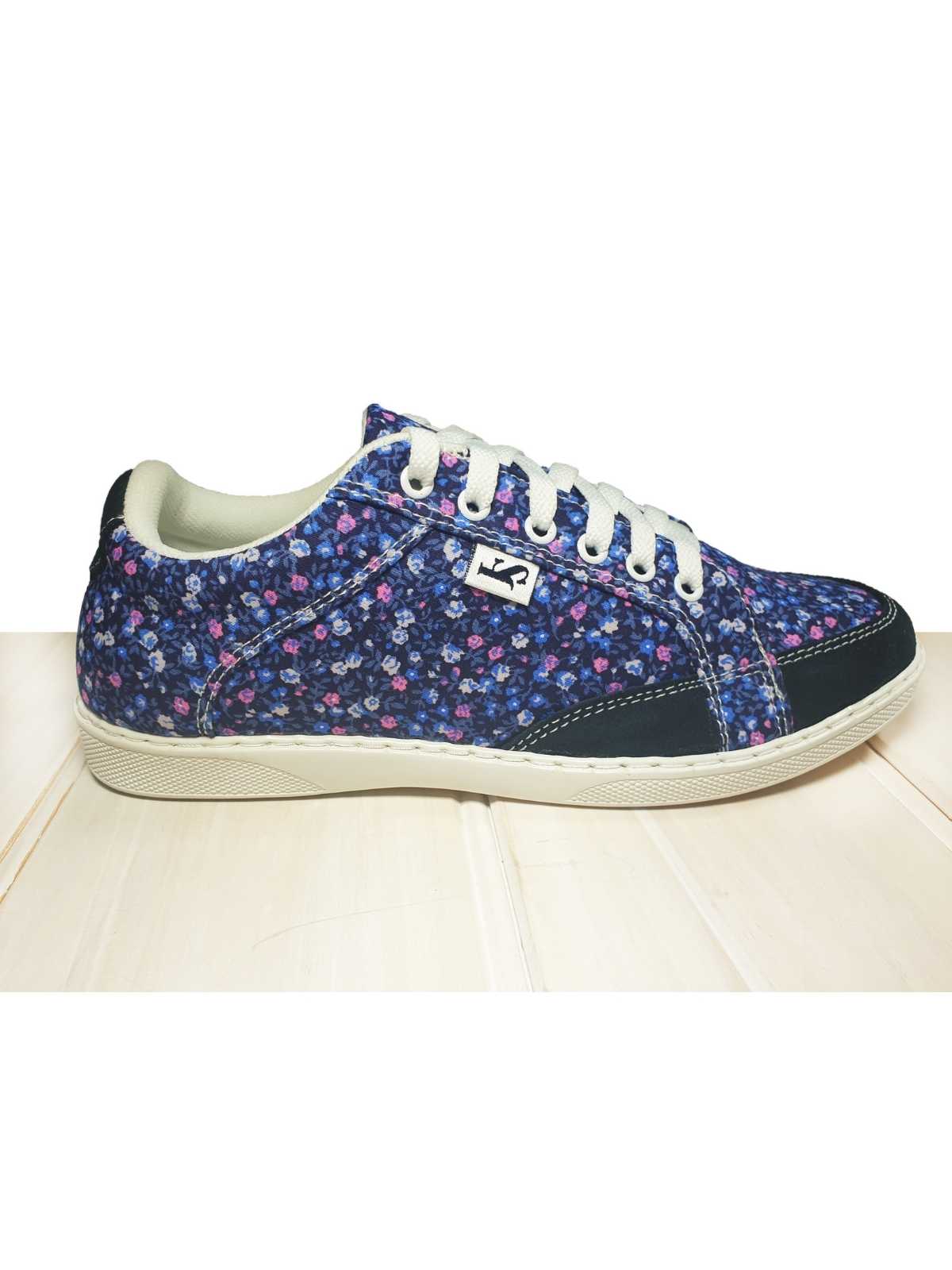 Panache Floral Shoe - Navy/Purple