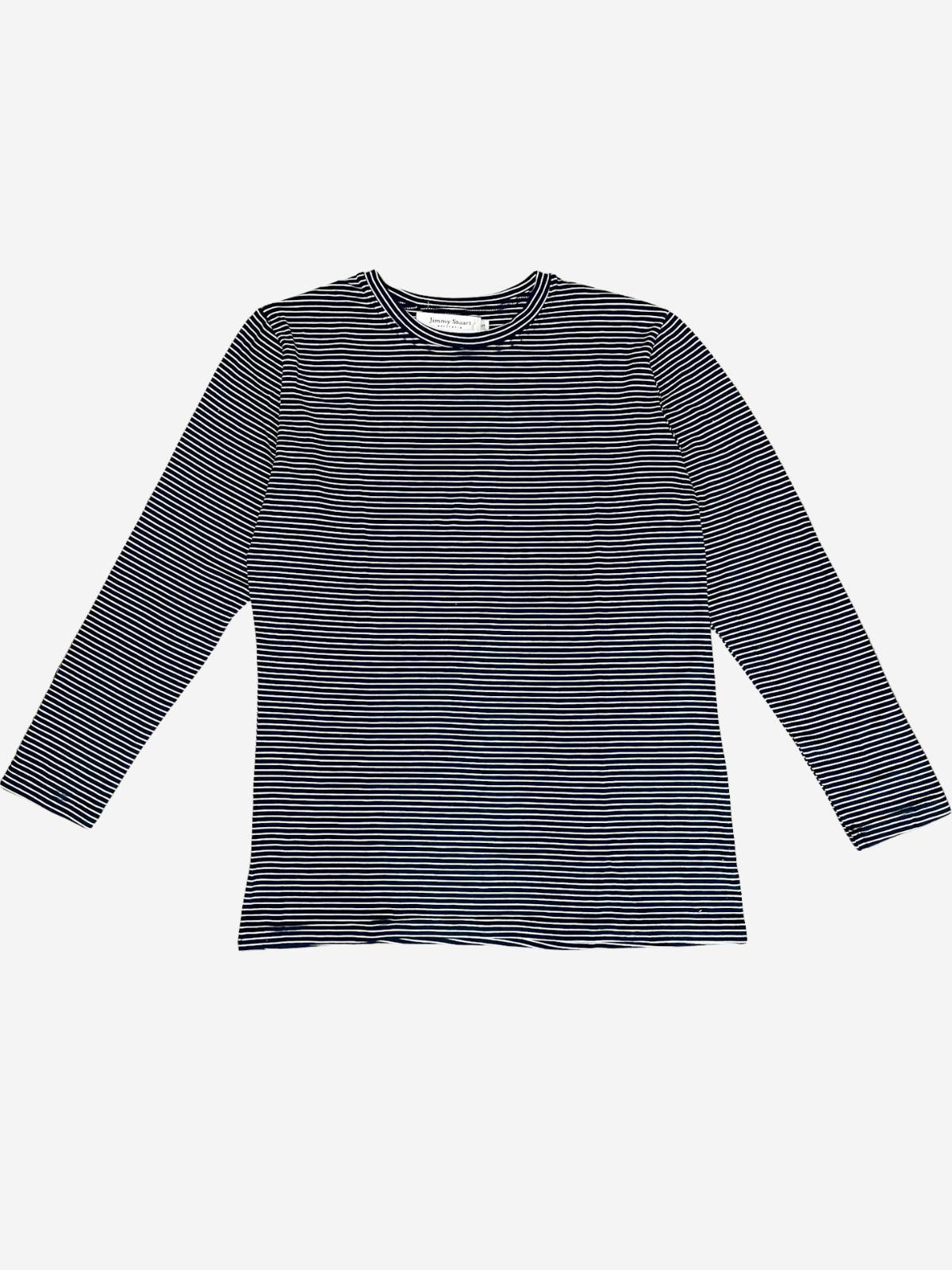 Polar Stripe Cotton L/S Tee - Navy/White