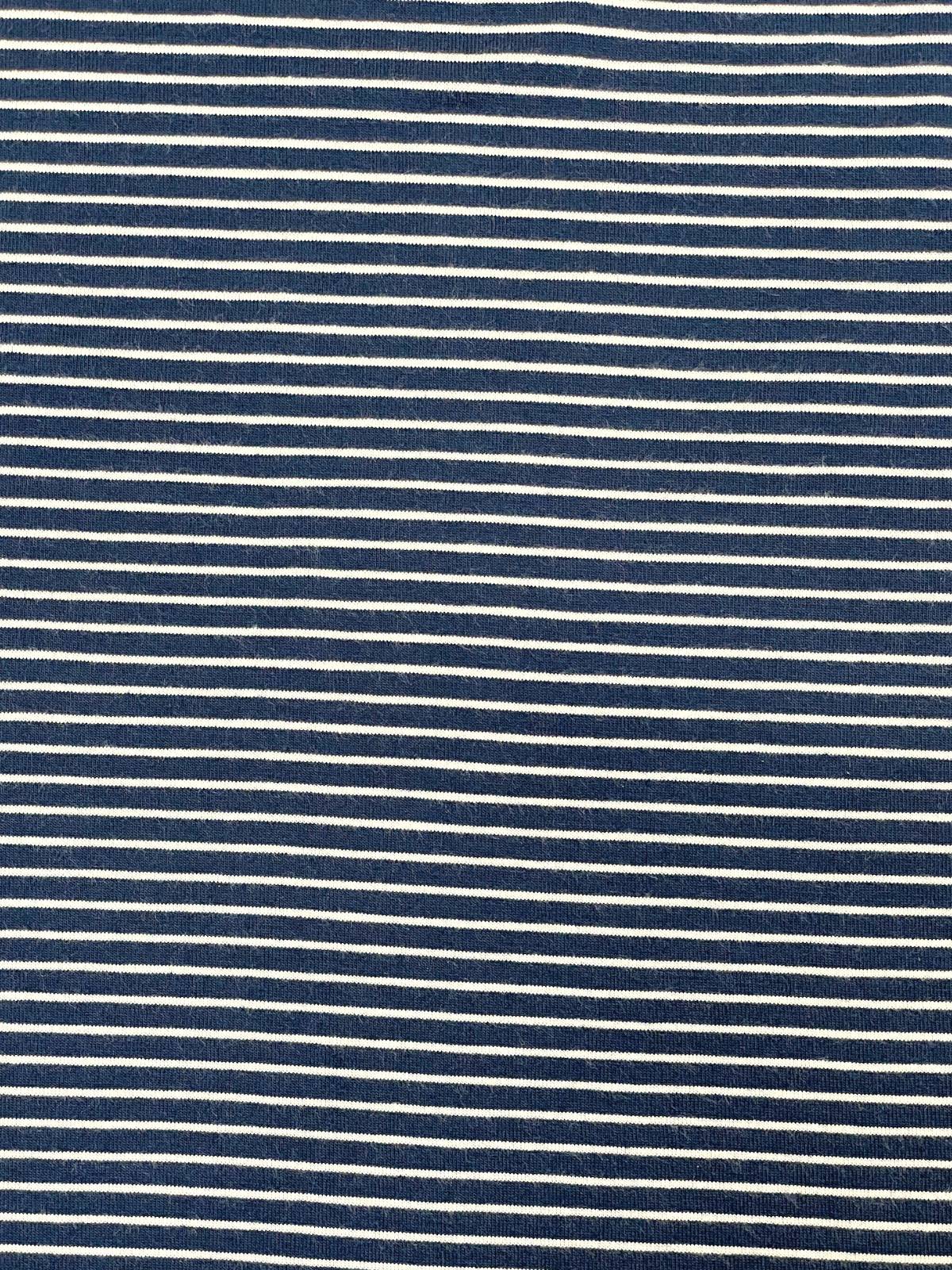 Polar Stripe Cotton L/S Tee - Navy/White