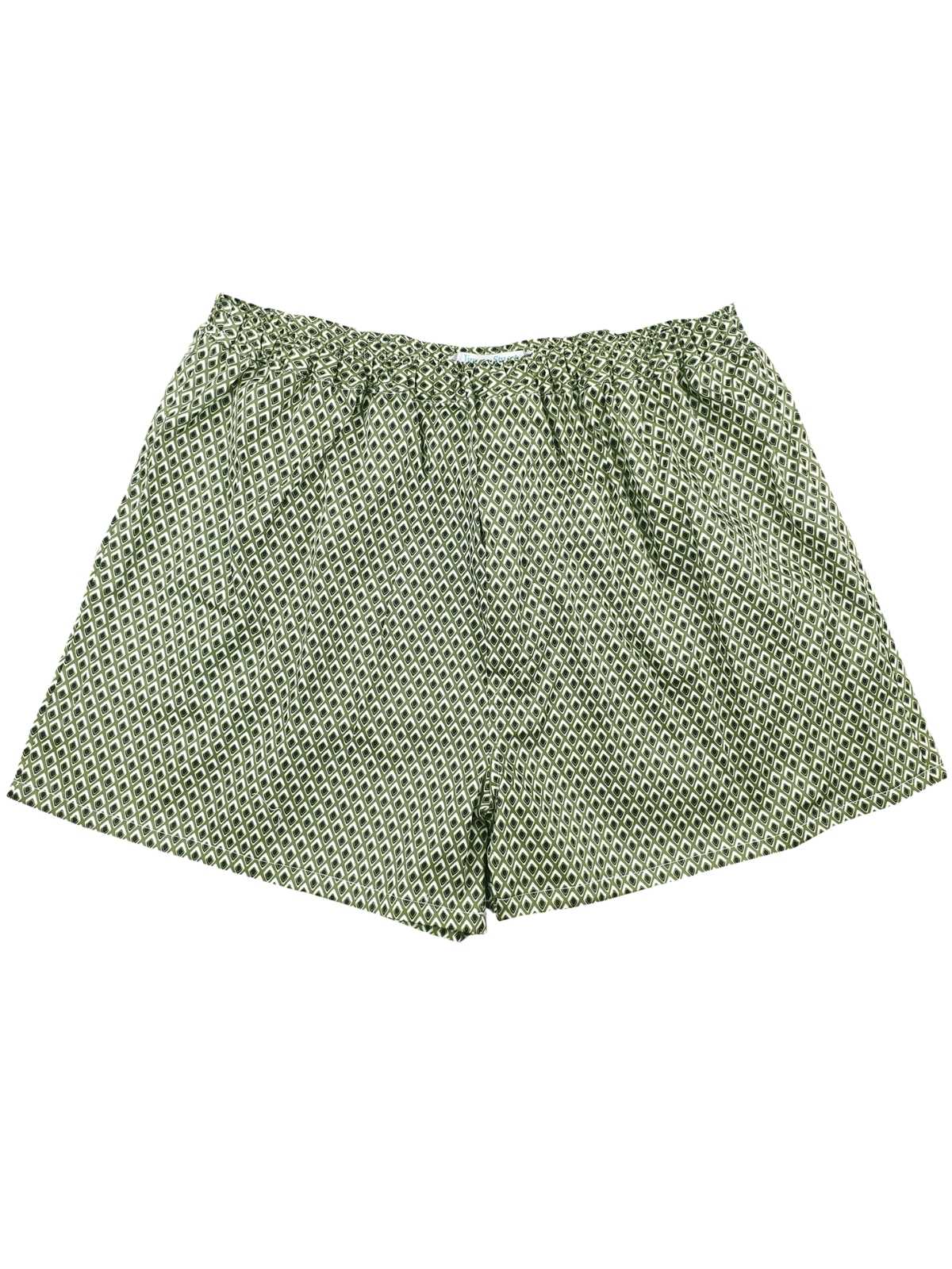Python Geometric Cotton Boxer Short - Green