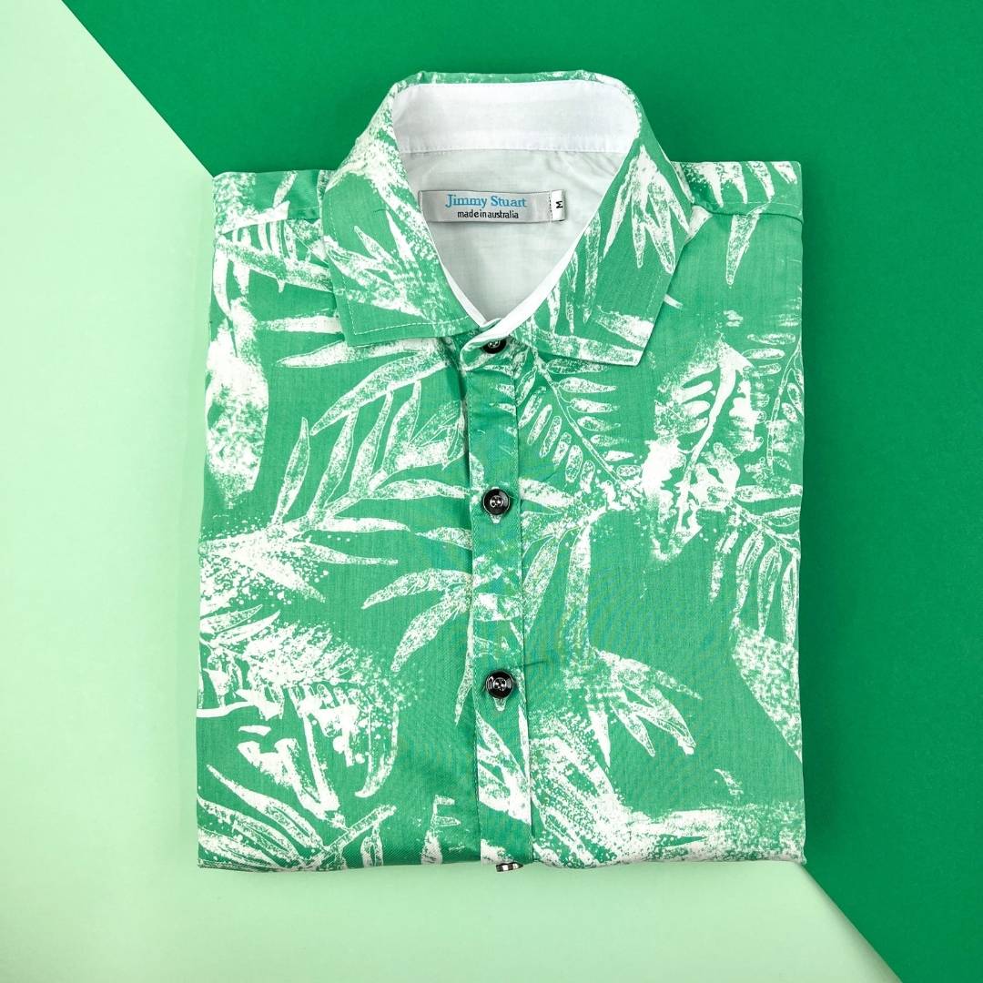 Rainforest Hawaiian Cotton/Rayon S/S Shirt - Green