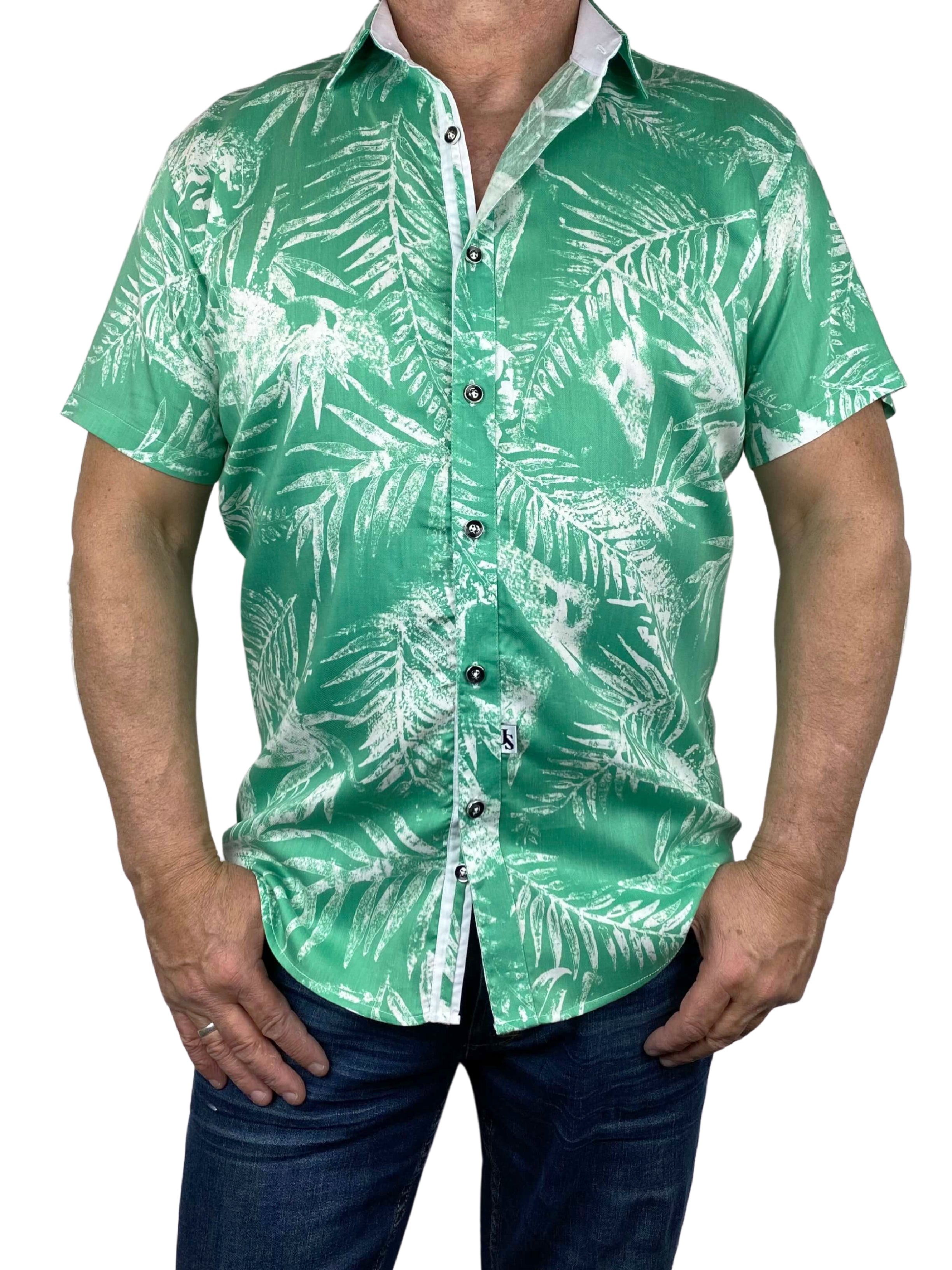 Rainforest Hawaiian Cotton/Rayon S/S Shirt - Green