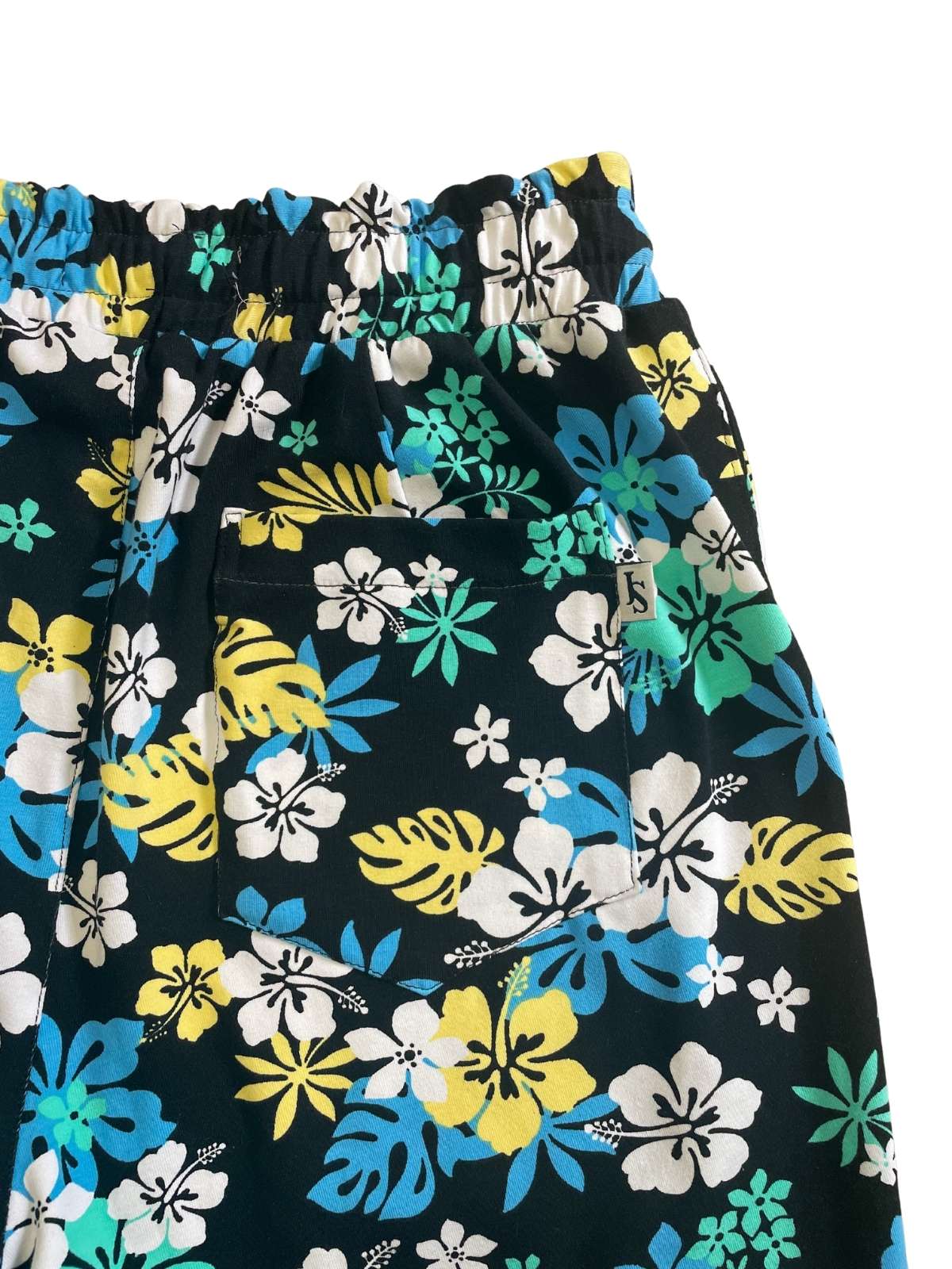 Samoa Hawaiian Knitted Short - Black/Blue