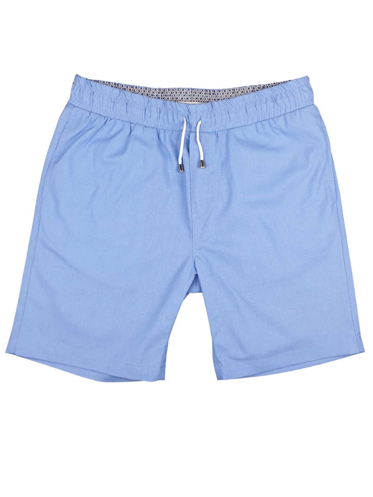 Bahamas Cotton/Linen Short - Sky Blue