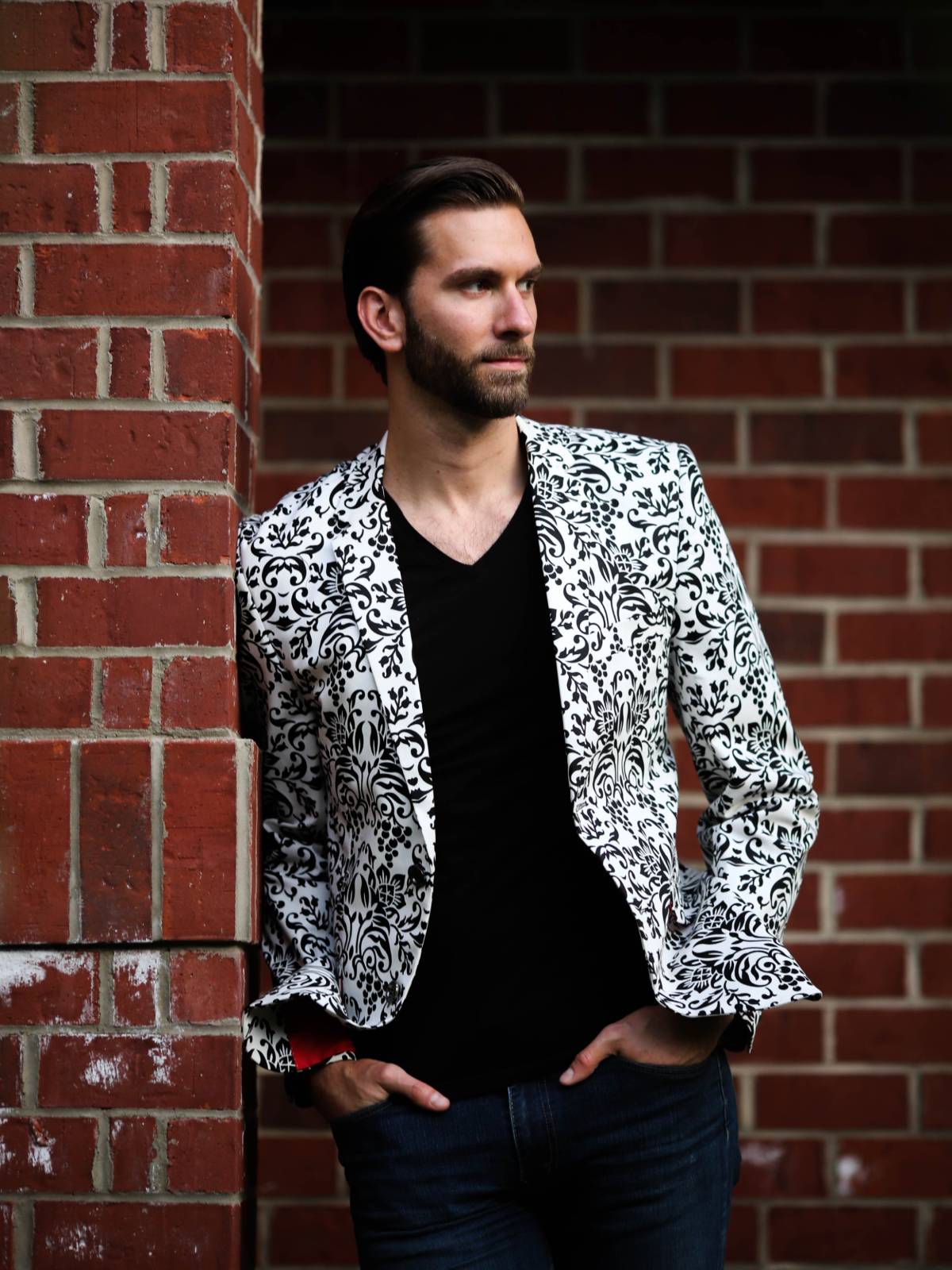 Sterling Abstract Jacket - Black/White