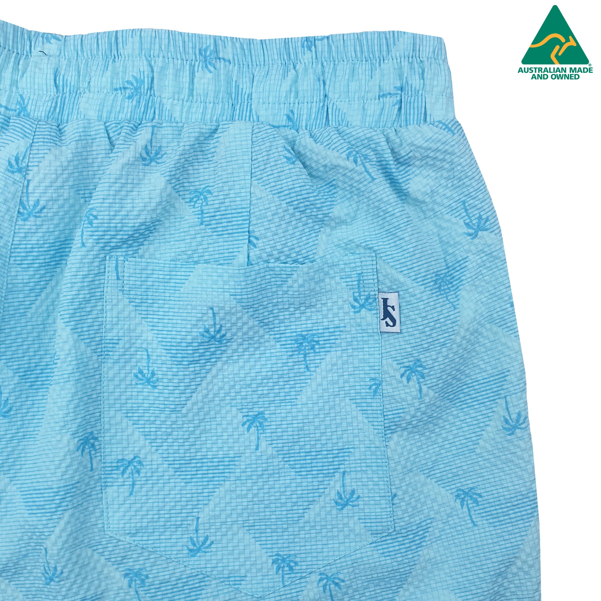 Tahiti Hawaiian Cotton Short - Blue