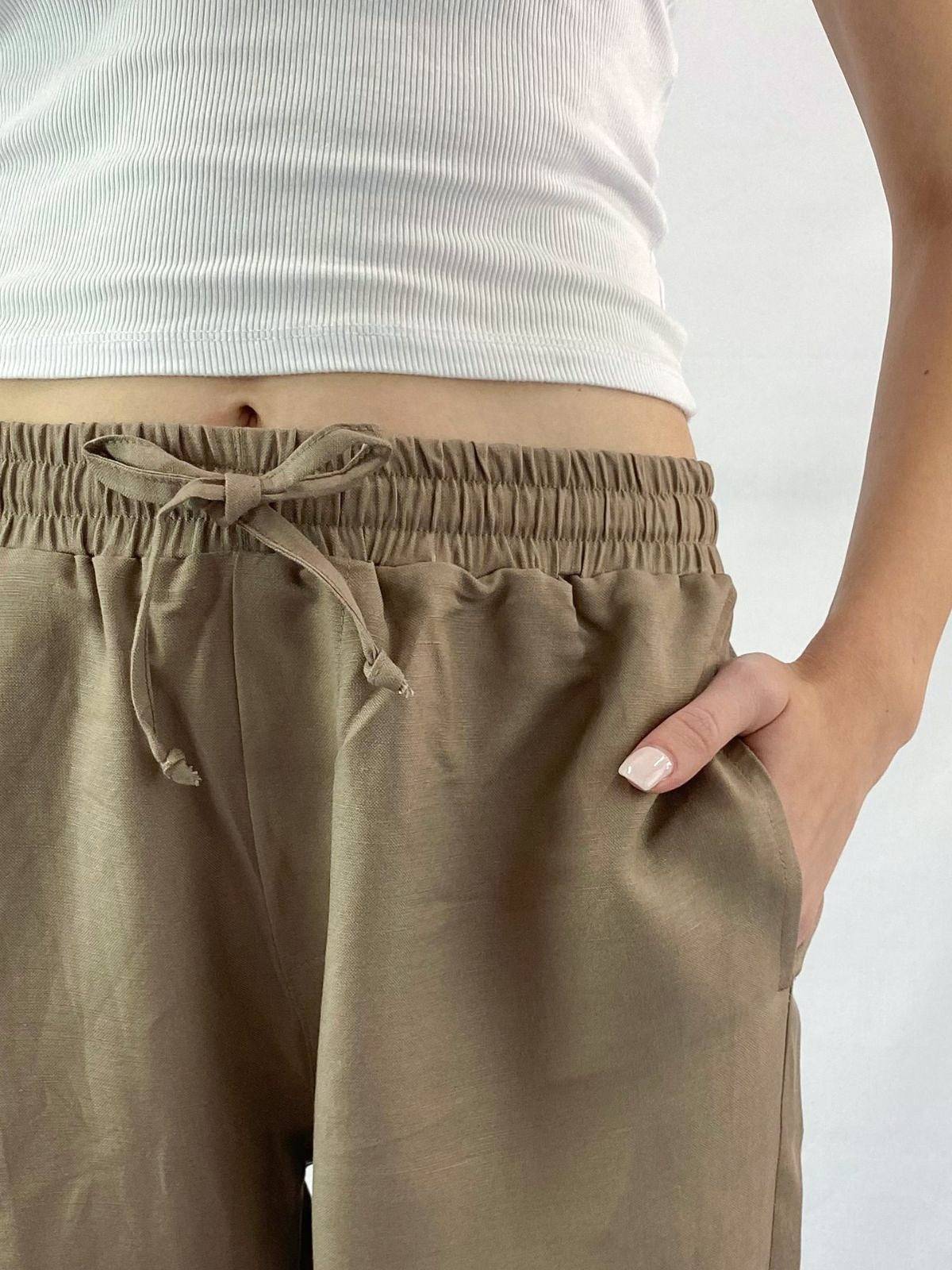 Taupe Linen Pant - Relaxed Fit