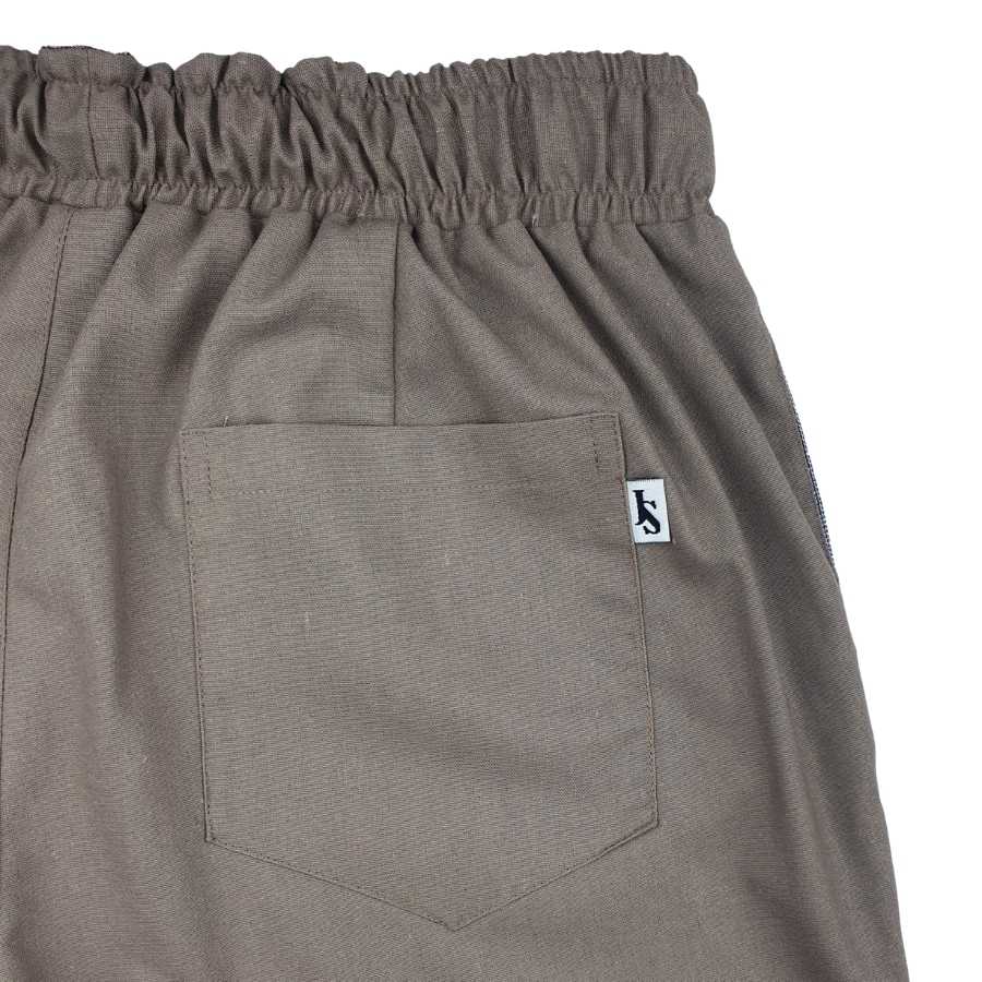 Bahamas Cotton/Linen Taupe Short - Brown