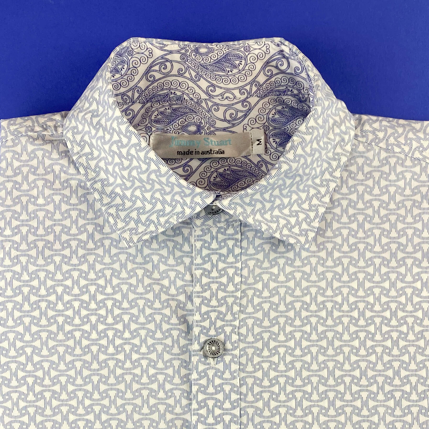 Thor Geometric Cotton L/S Big Mens Shirt - Blue