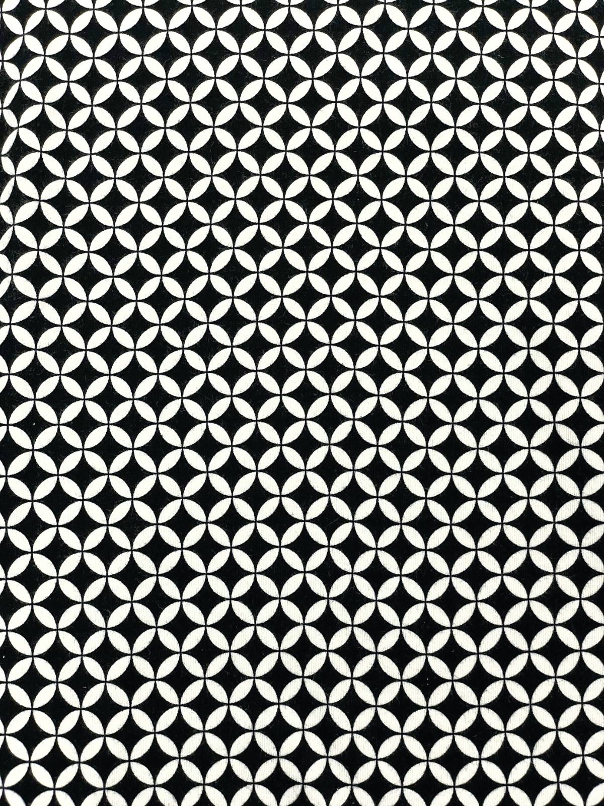Thredbo Geometric Cotton L/S Tee - Black/White