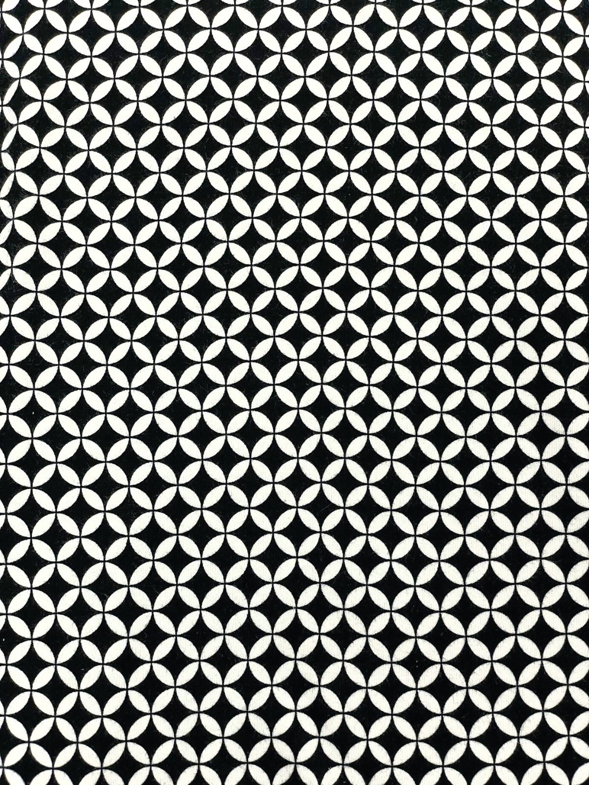 Thredbo Geometric Cotton L/S Tee - Black/White