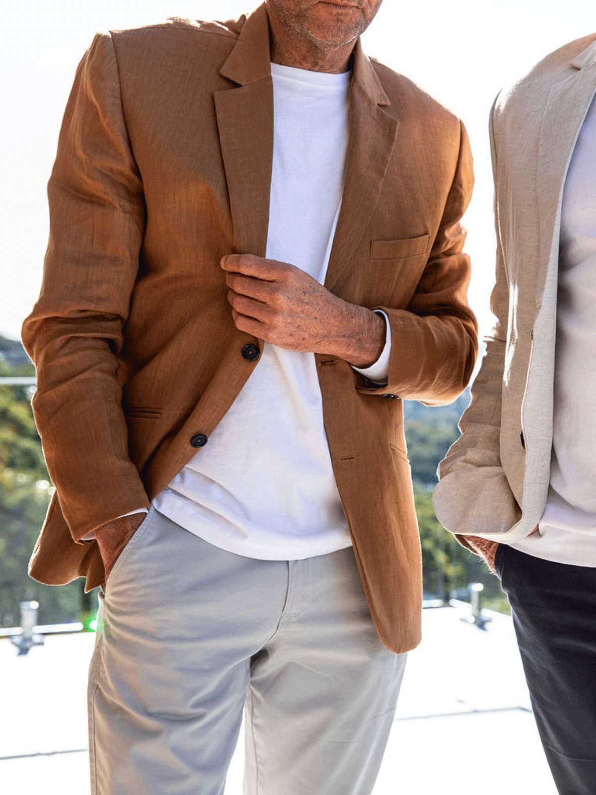 Tobacco Linen Jacket