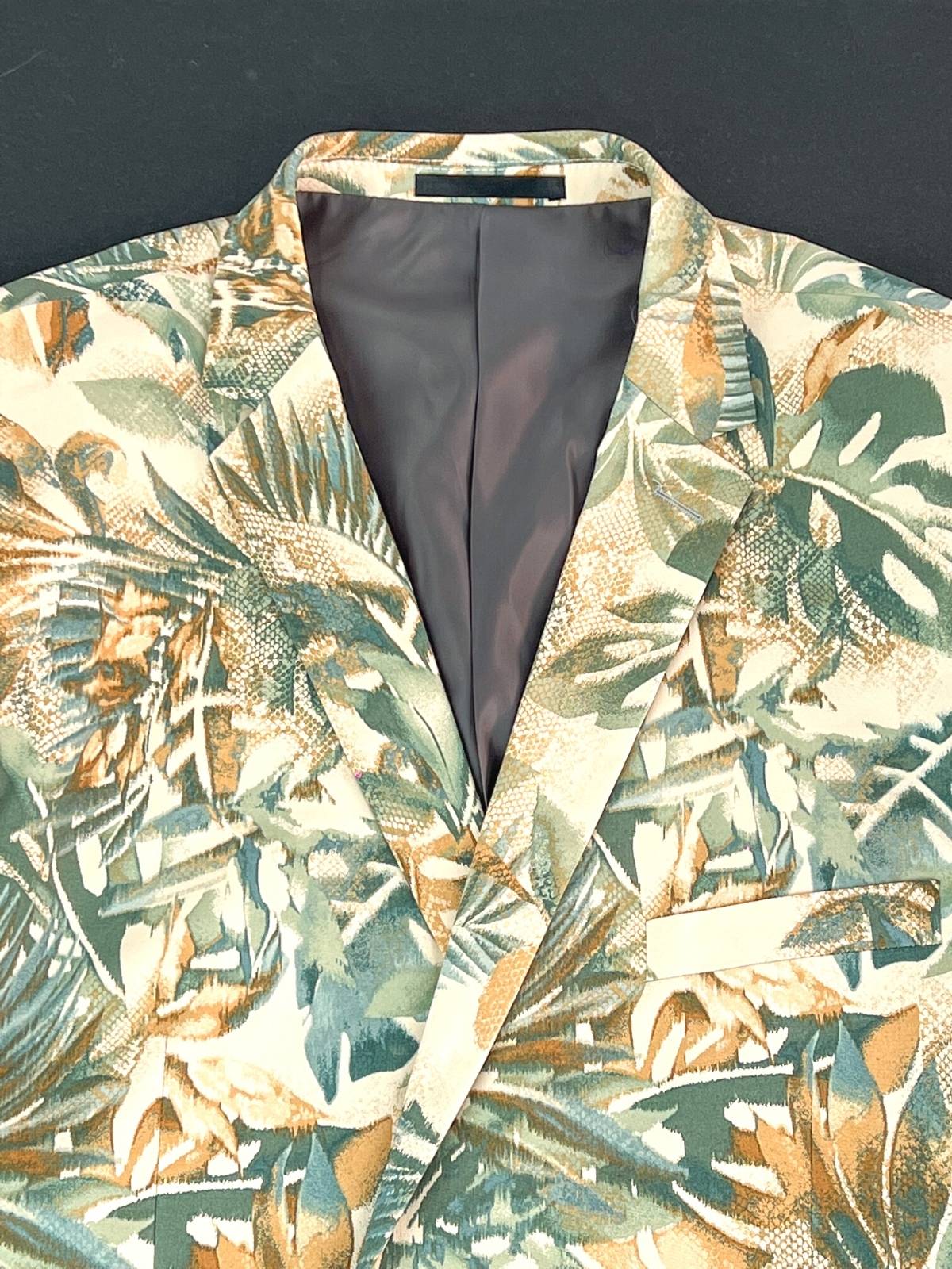 Tropical Hawaiian Jacket - Green/Taupe