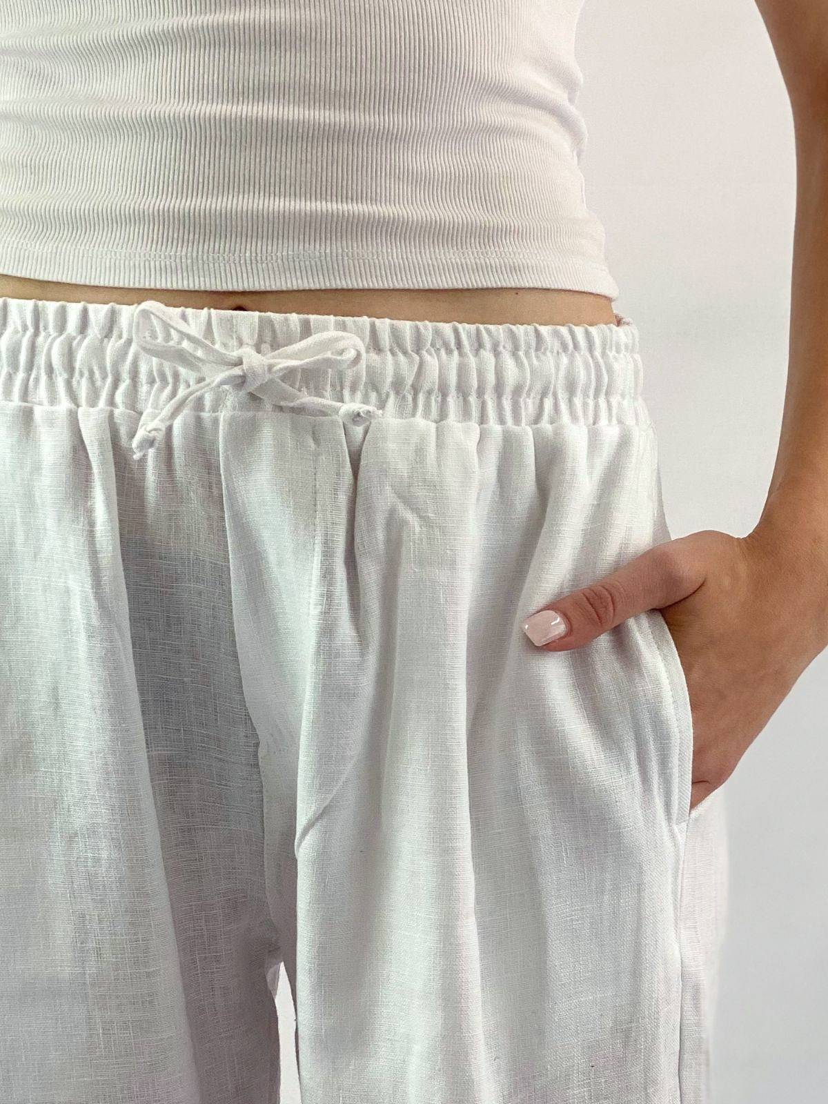 White Linen Pant - Relaxed Fit