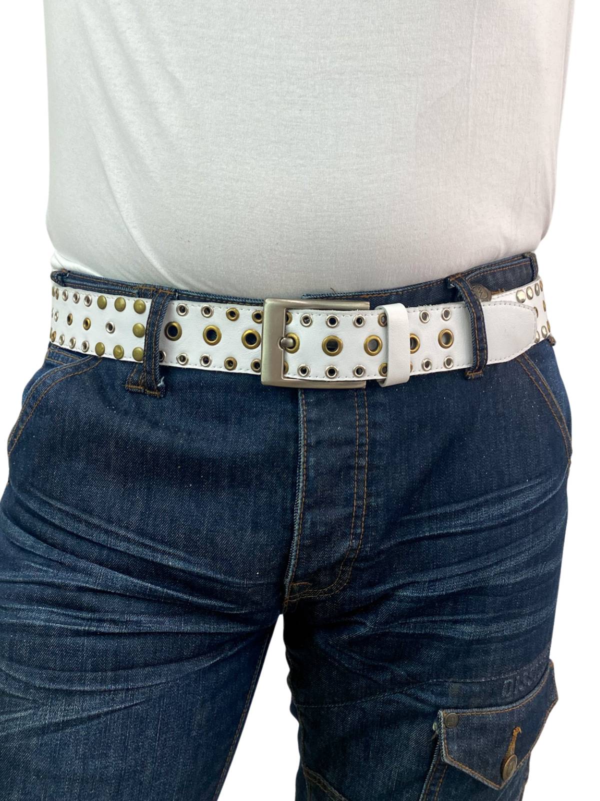 Stud Belt - White