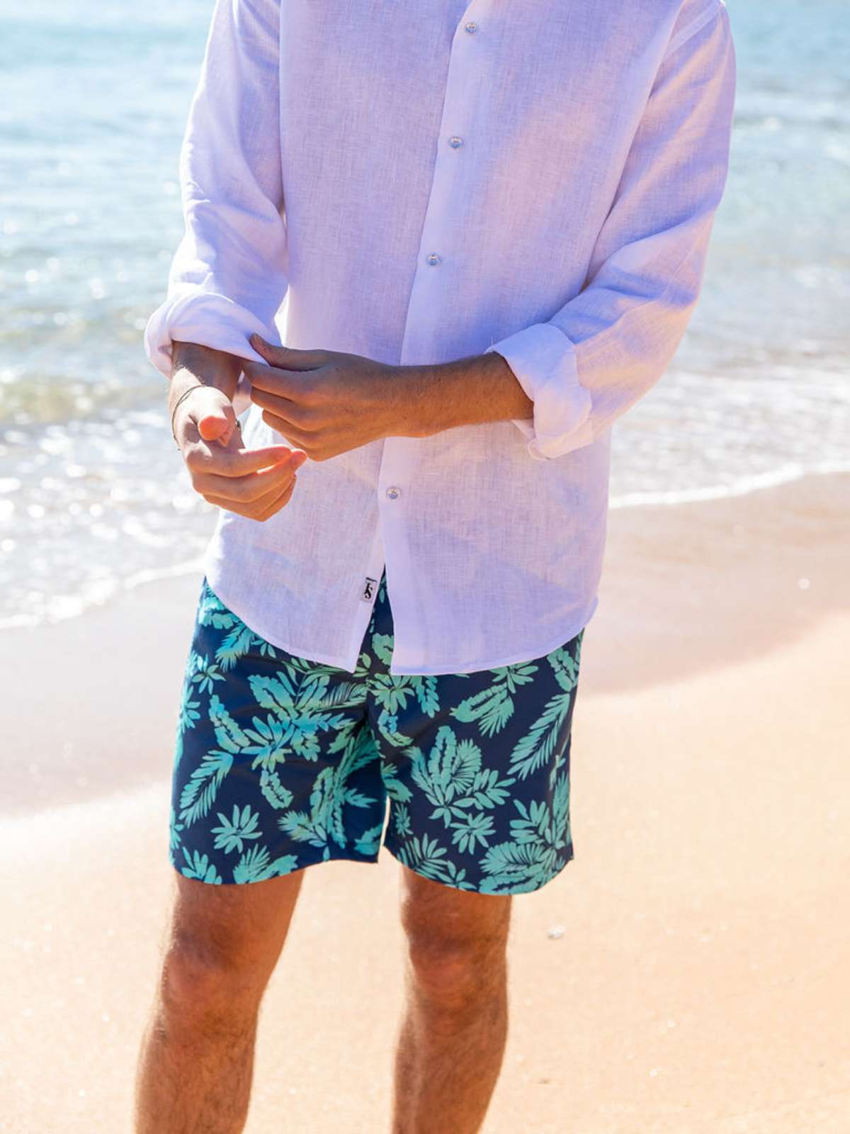 Byron Bay White Linen L/S Shirt