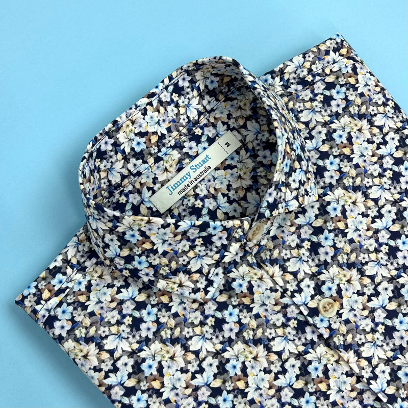 Heaven Floral Cotton L/S Big Mens Shirt - Multi