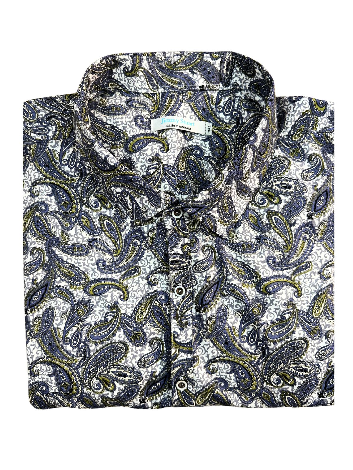 Slick Paisley L/S Big Mens Shirt – Green