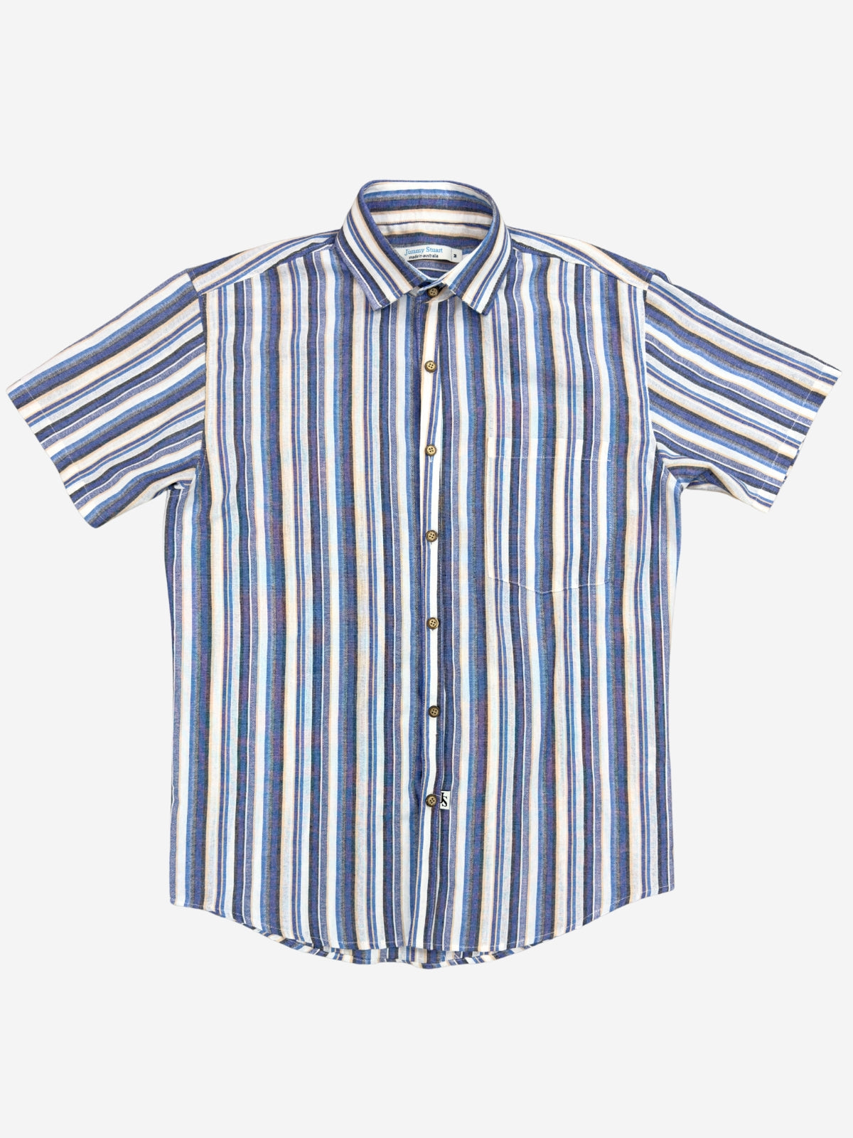 Santorini Stripe Linen S/S Shirt