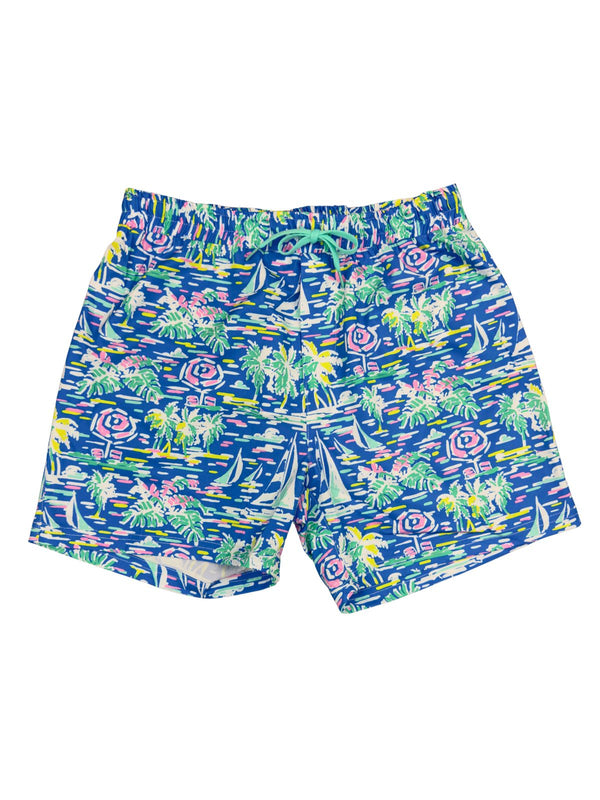 Sail Away Hawaiian Swim Short