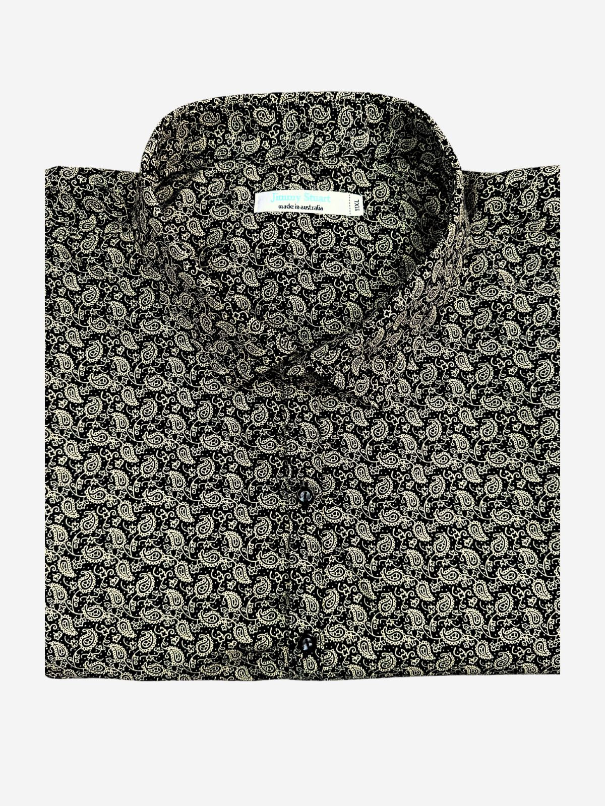 Oil Paisley L/S Big Mens Shirt – Black