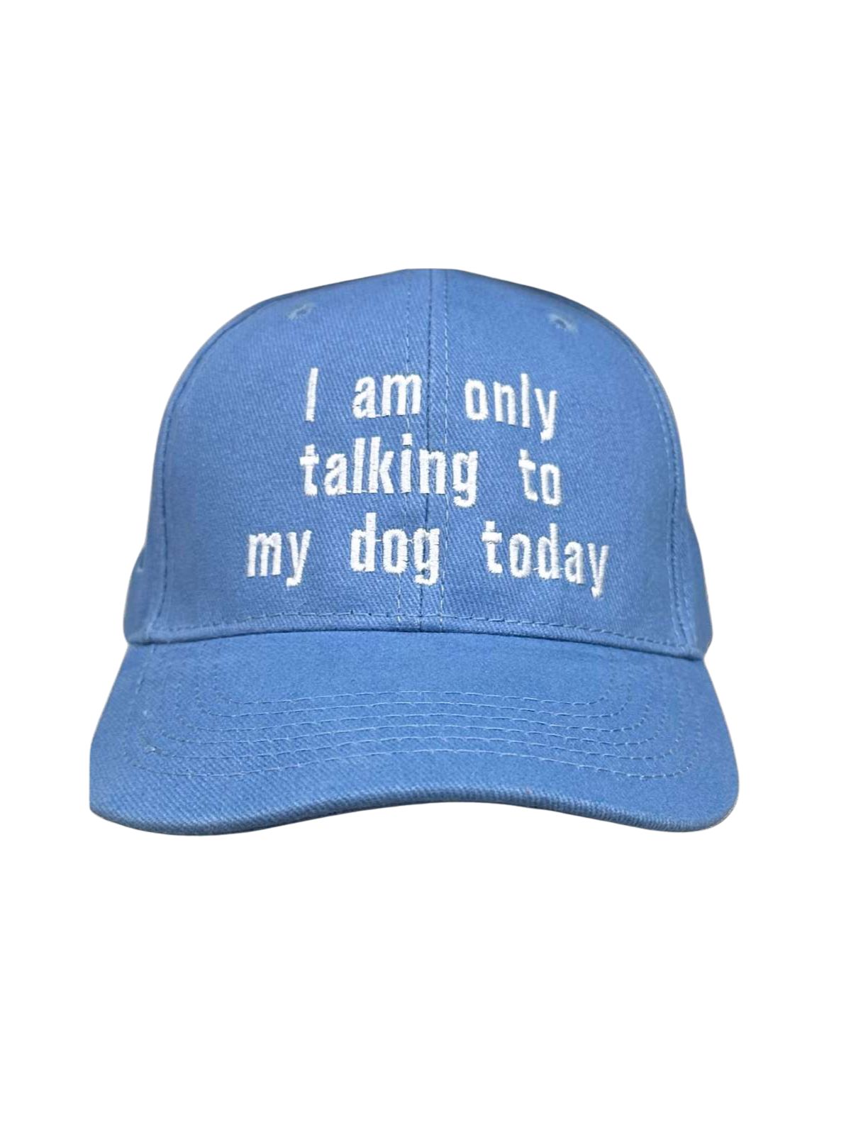 Talking Dogs Unisex Cotton Cap - Sky Blue