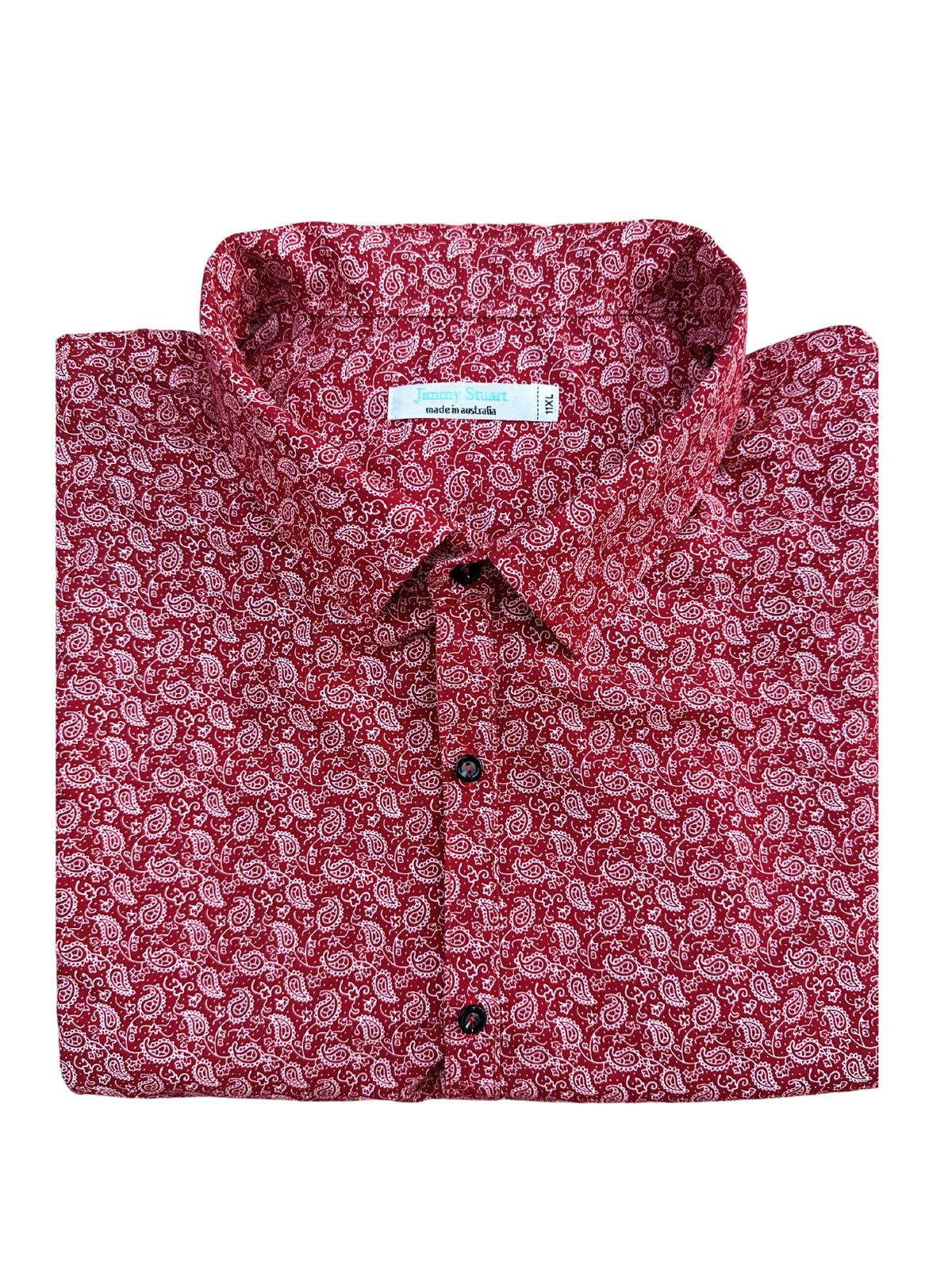 Spiced Paisley L/S Big Mens Shirt – Red