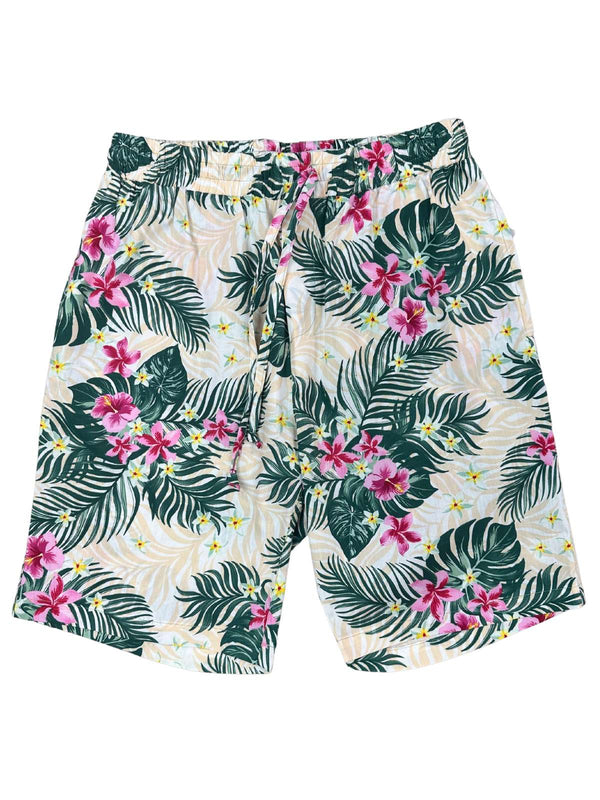 Aloha Hawaiian Cotton Short - Peach/Green