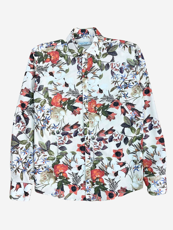 Amazon Floral Cotton L/S Big Mens Shirt – Brown