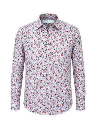 Annecy Floral Cotton L/S Shirt - Purple