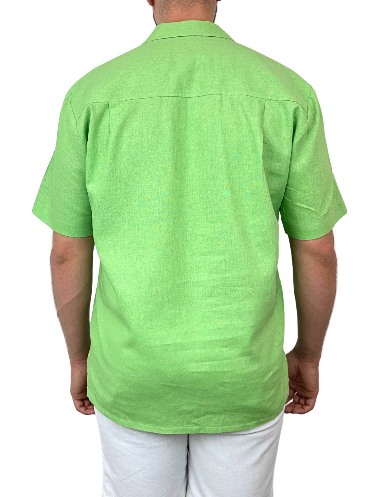 Byron Bay Apple Linen S/S Big Mens Shirt