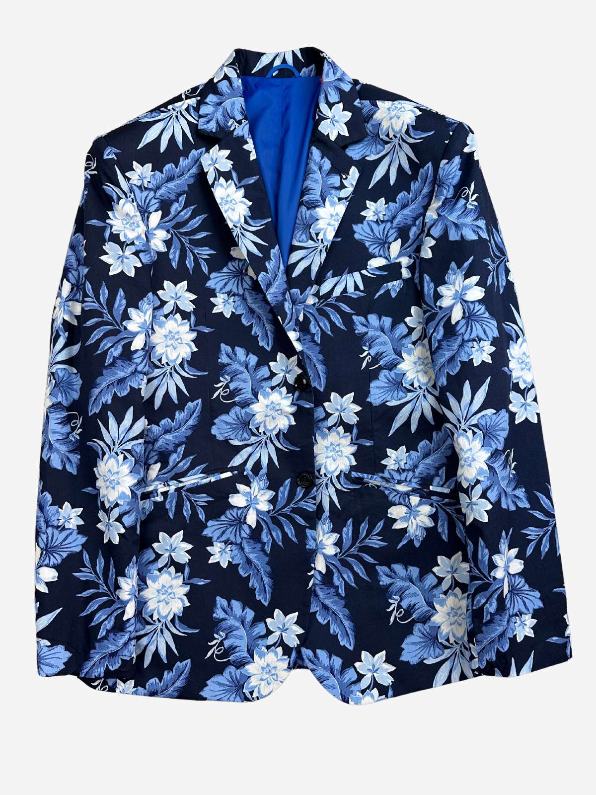 Aruba Floral Cotton Jacket - Blue