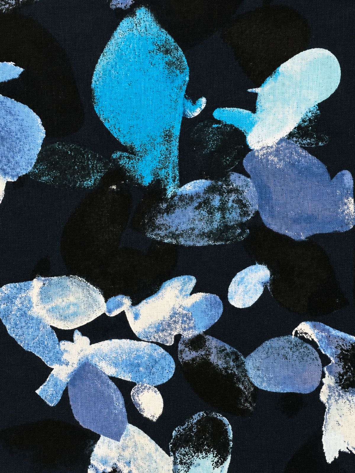 Avarice Abstract Cotton L/S Shirt - Navy