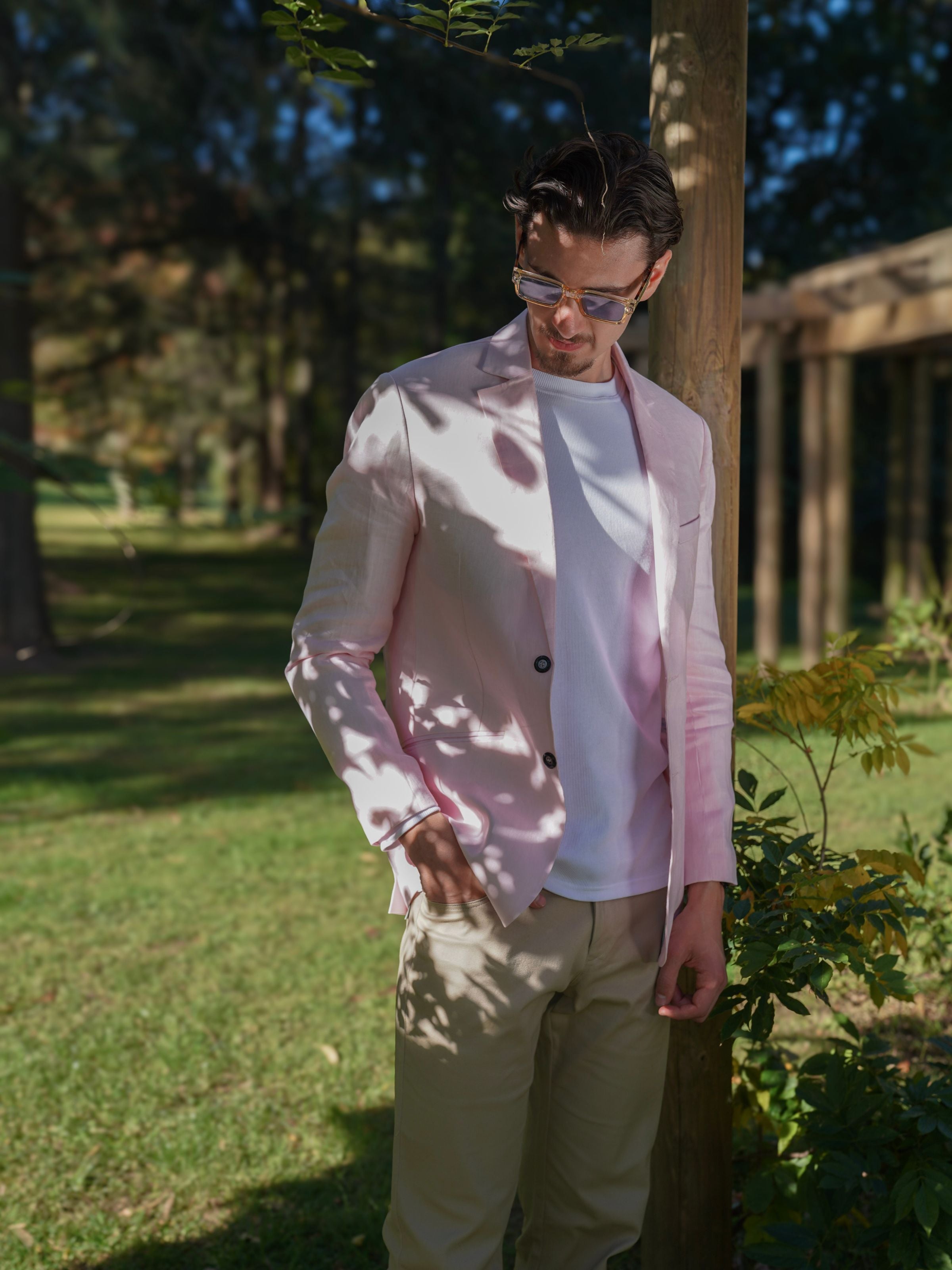 Baby Pink Linen Jacket