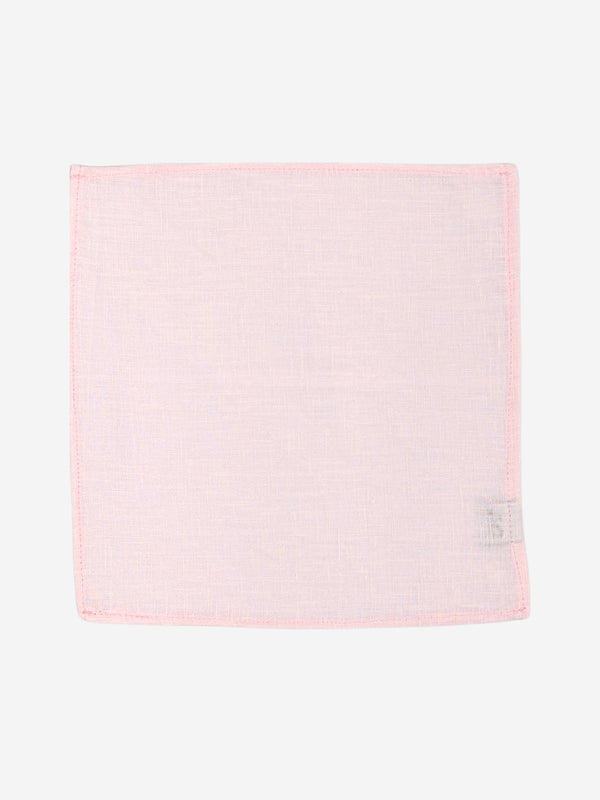 Baby Pink Linen Pocket Square