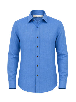 Byron Bay Bimini Blue Linen L/S Shirt