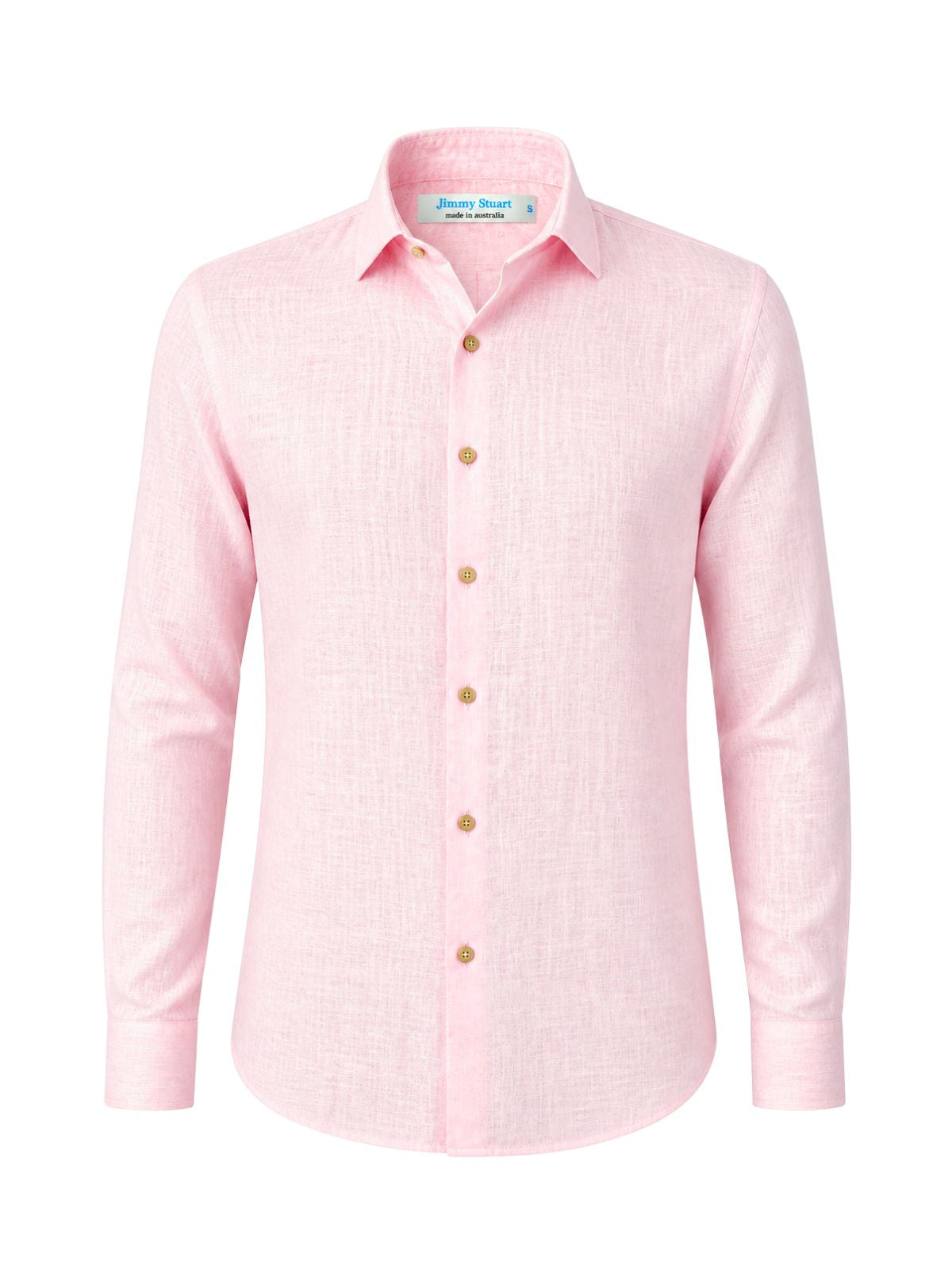 Byron Bay Baby Pink Linen L/S Shirt