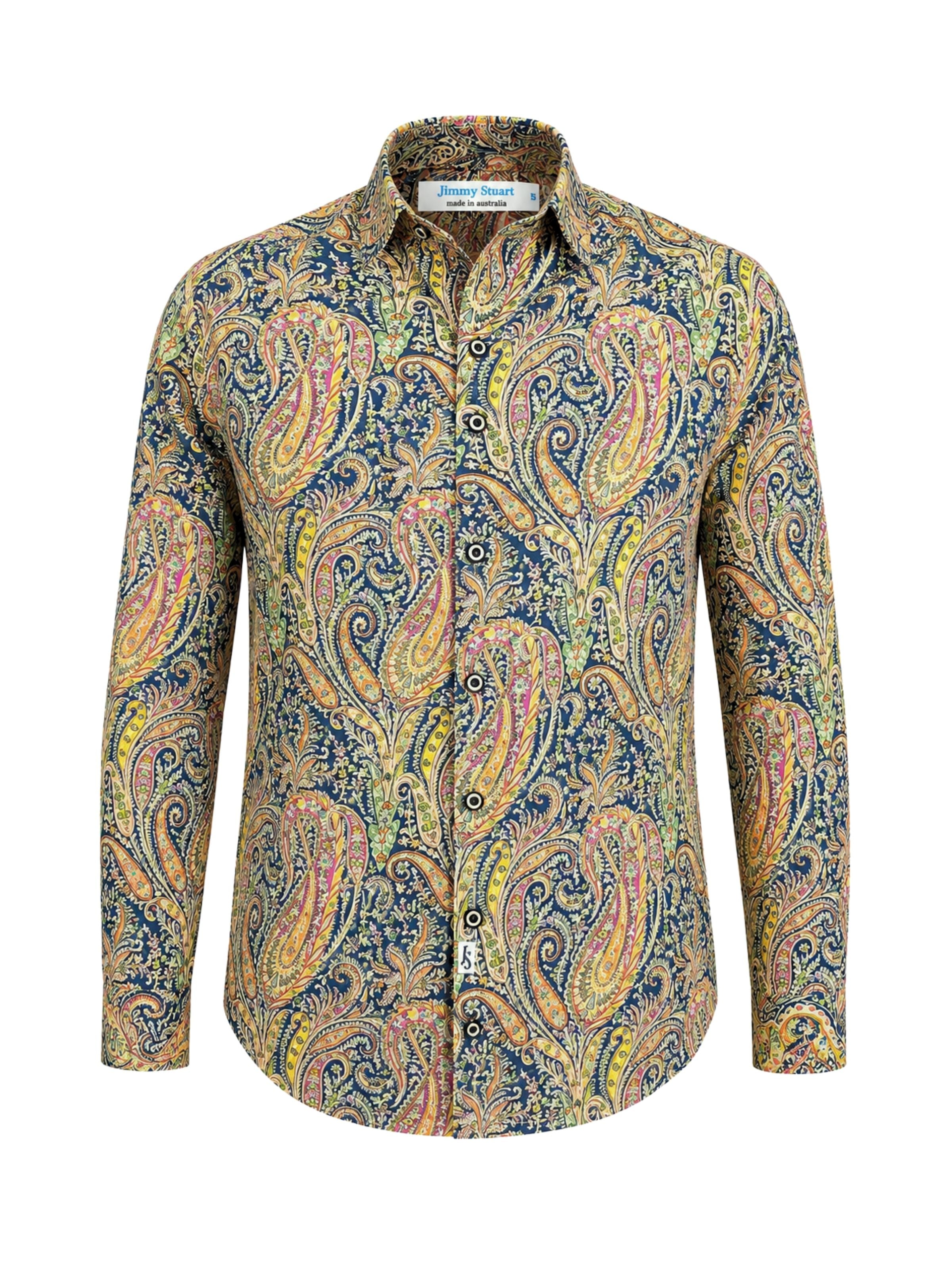 Beast Paisley Cotton L/S Big Mens Shirt - Multi