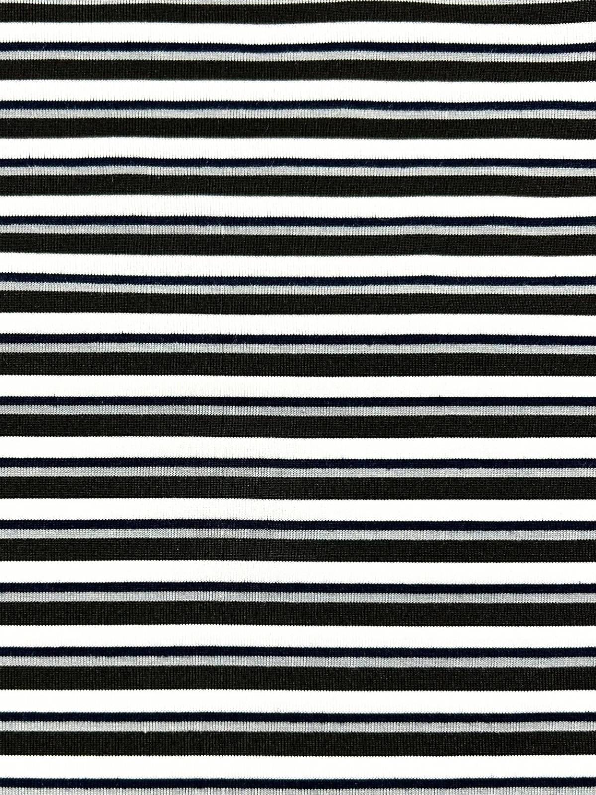 Bermuda Stripe Cotton L/S Tee - Black/Grey